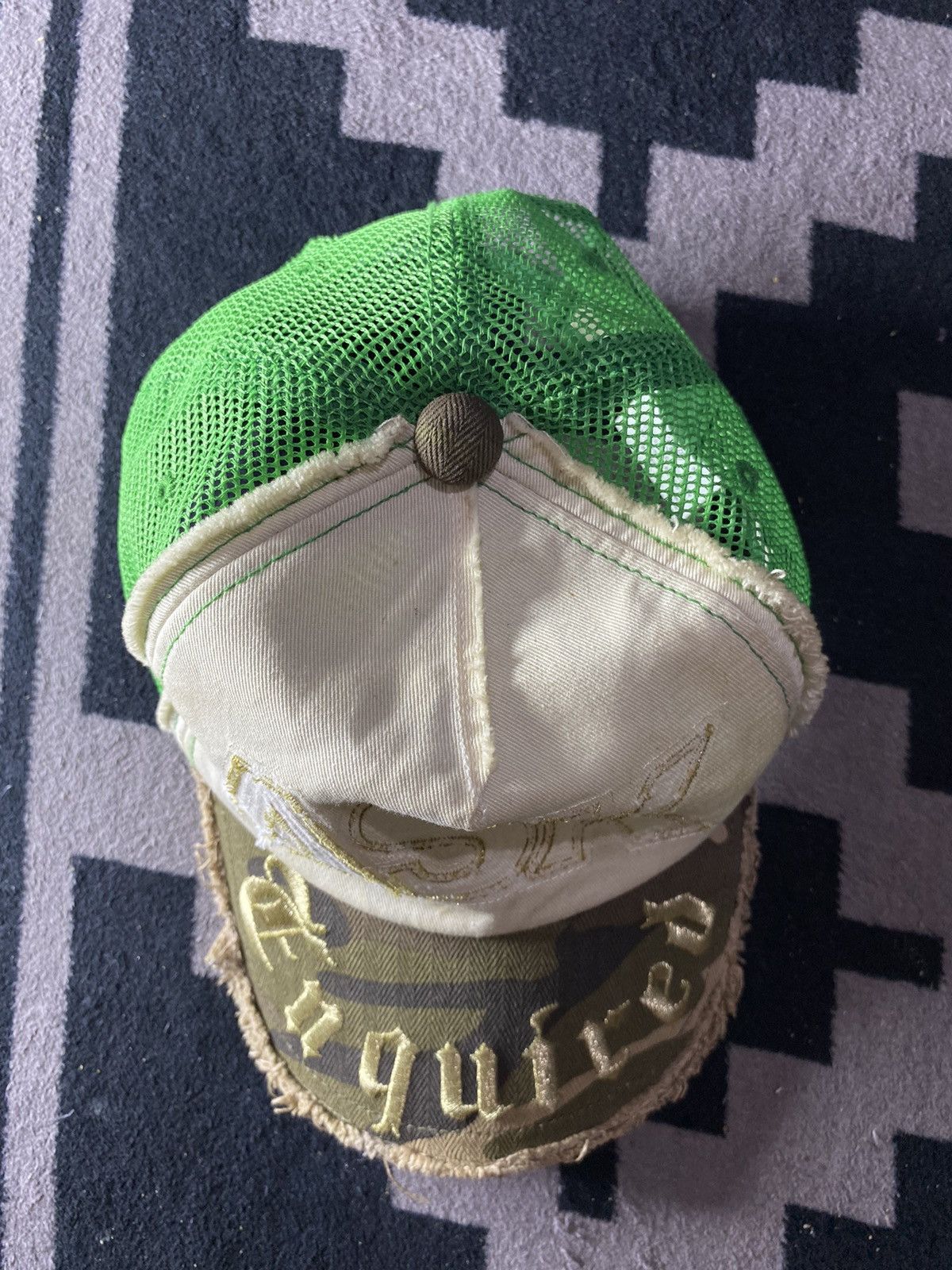 Hysteric Glamour × Japanese Brand Vintage ask enquired camo distressed trucker hats Size ONE SIZE - 4 Thumbnail