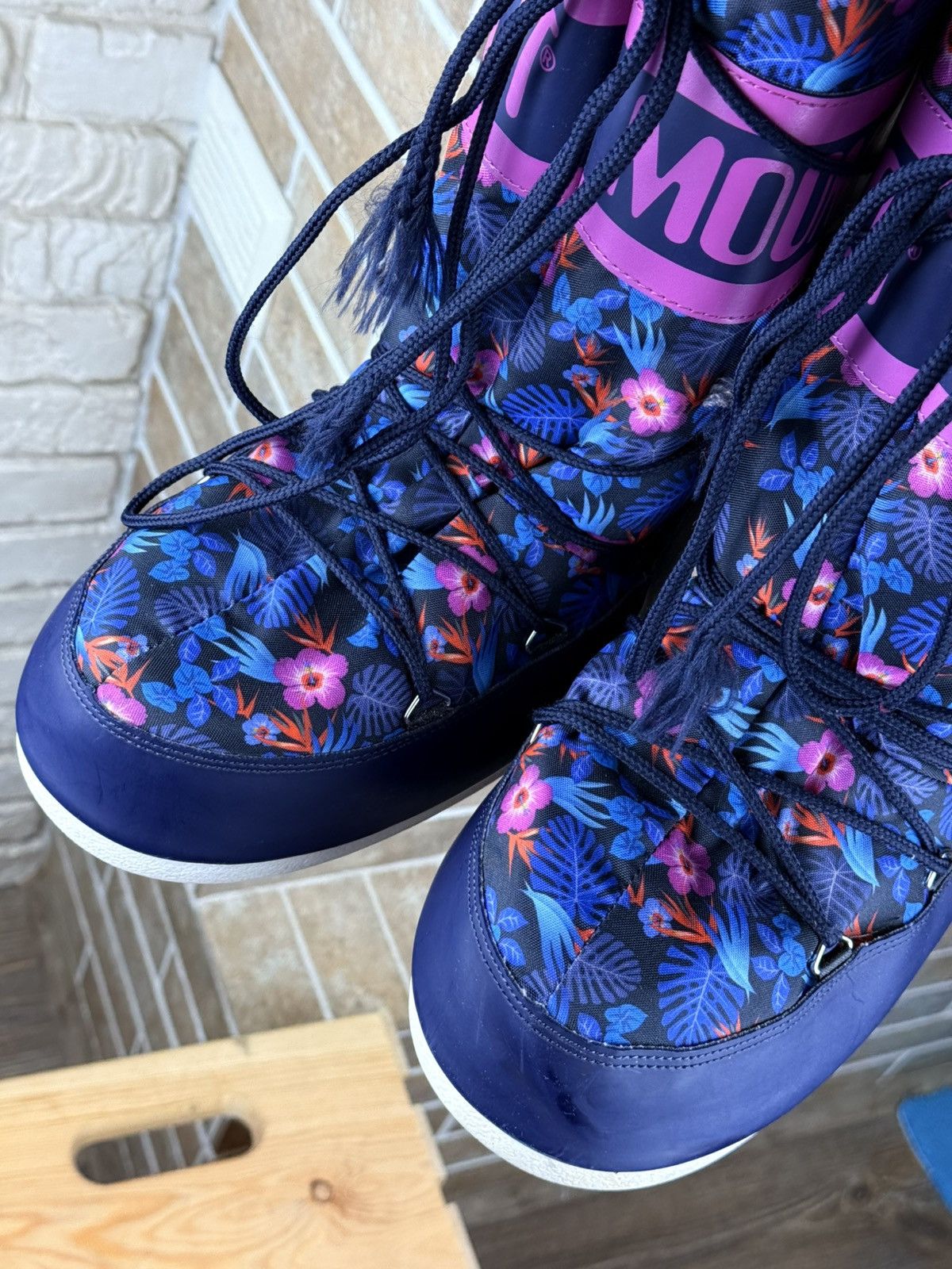 Japanese Brand × Moon Boot Moon Boot Tecnica Purple Flowers Boots Shoes size 39-41 Size US 10 / IT 40 - 6 Thumbnail