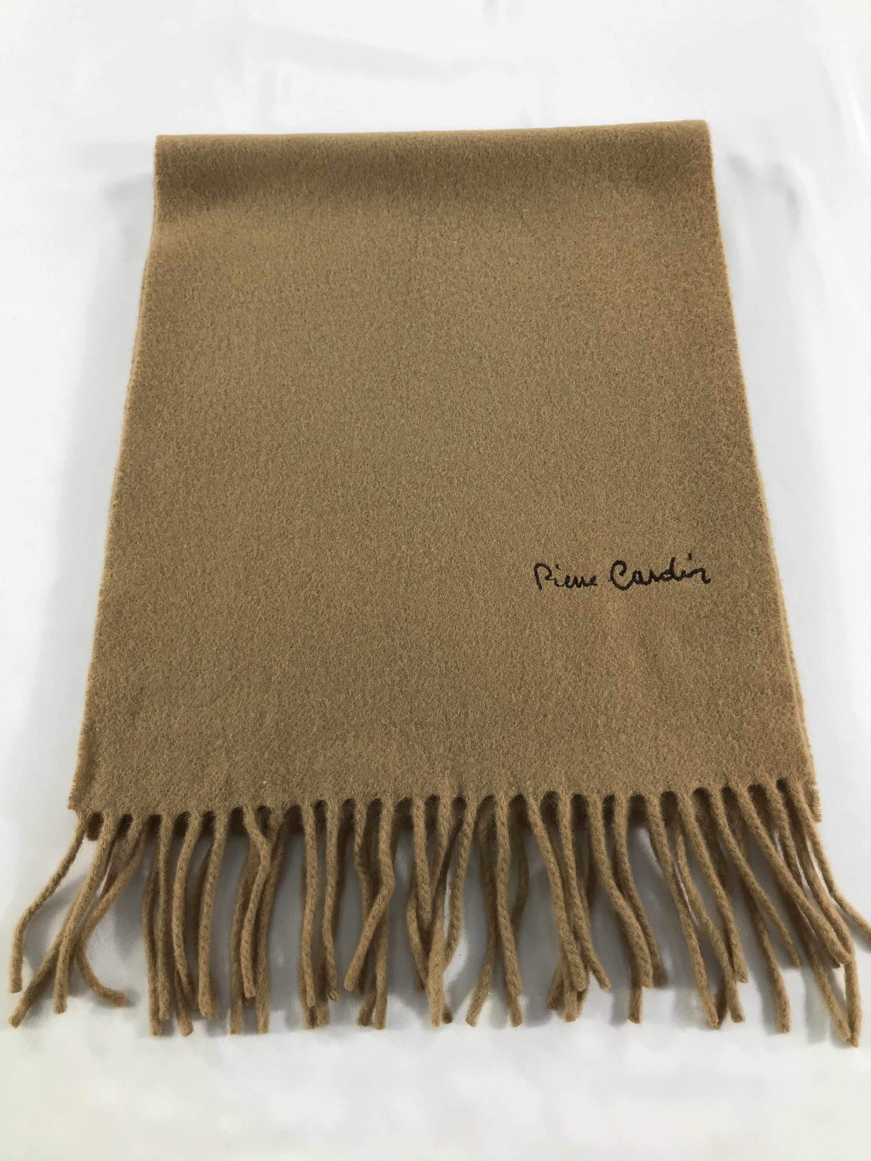 Pierre Cardin Pierre Cardin Tan Wool Scarf Muffler V150 Size ONE SIZE - 2 Thumbnail