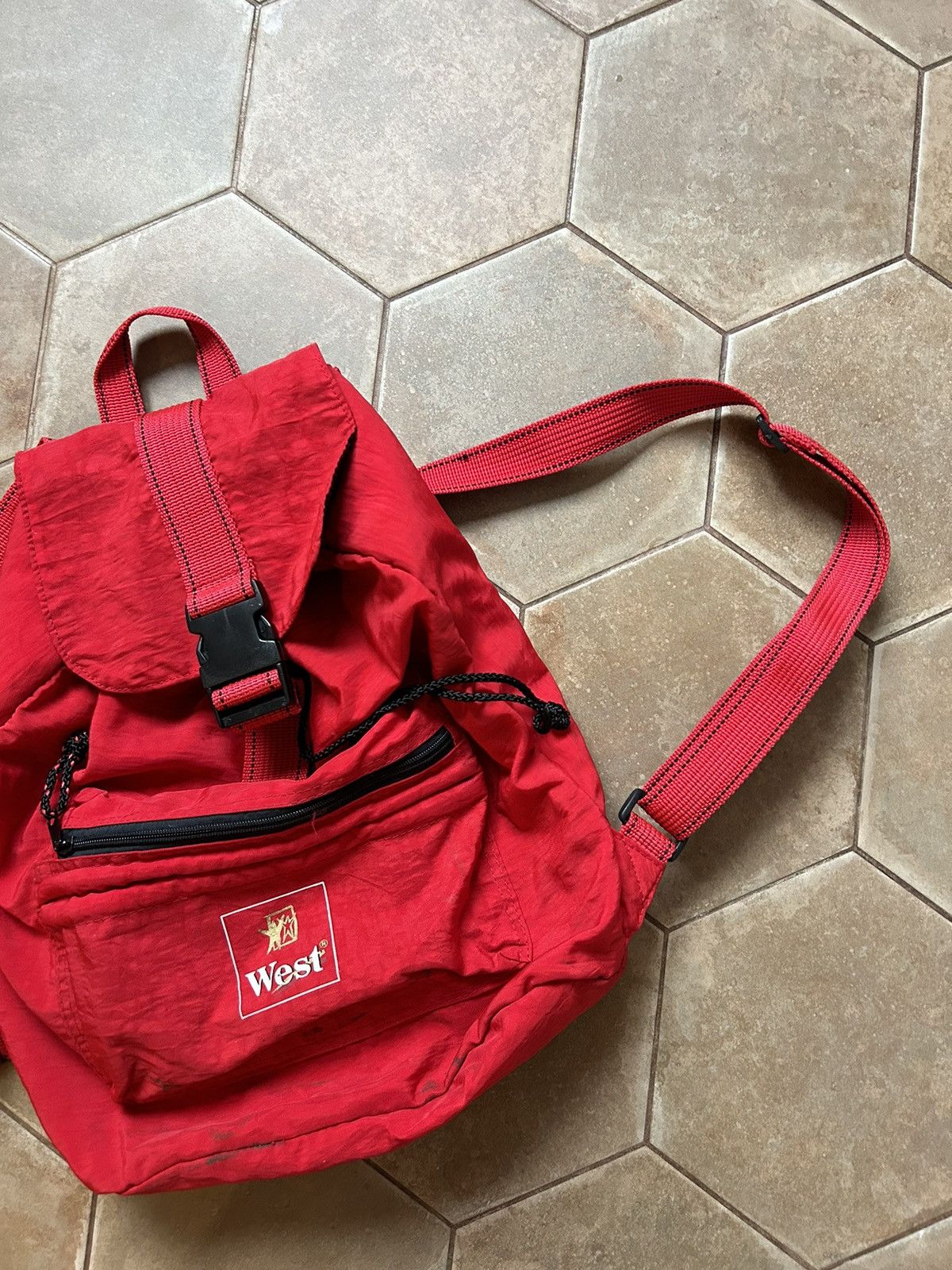 Honda × Vintage West Lucky Strike Racing Honda Y2K Crossbody Backpack Bag Size ONE SIZE - 2 Thumbnail