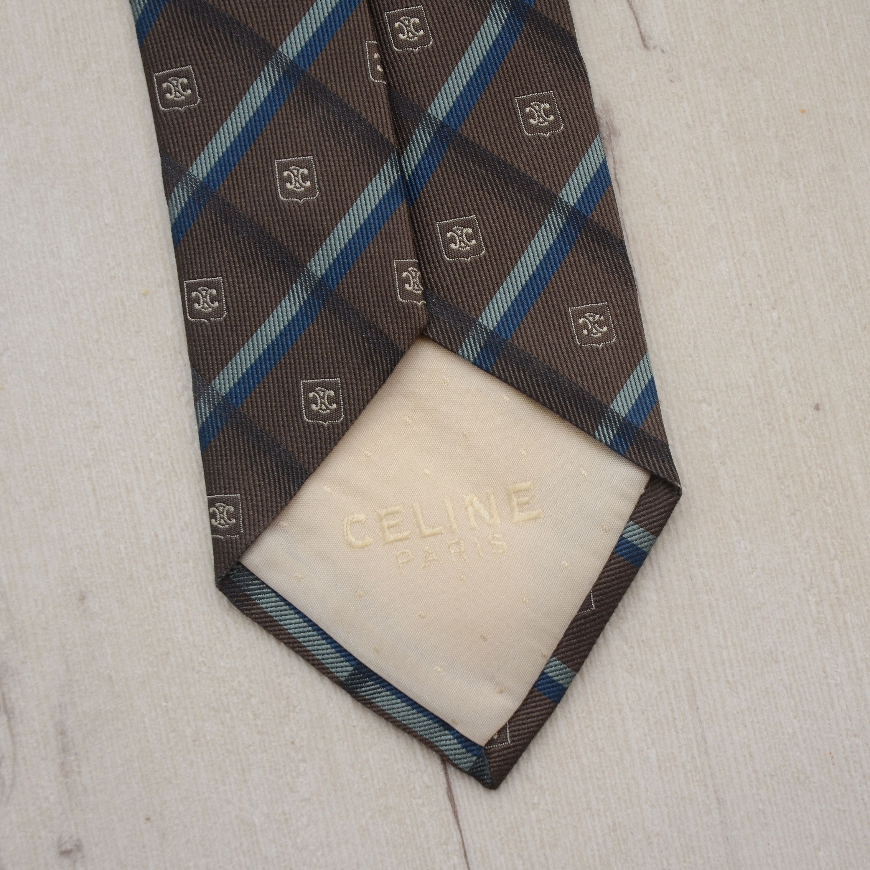 Celine × Vintage ❗️RARE Celine Paris Luxury 100% Silk Tie Vintage Monogram Size ONE SIZE - 11 Thumbnail