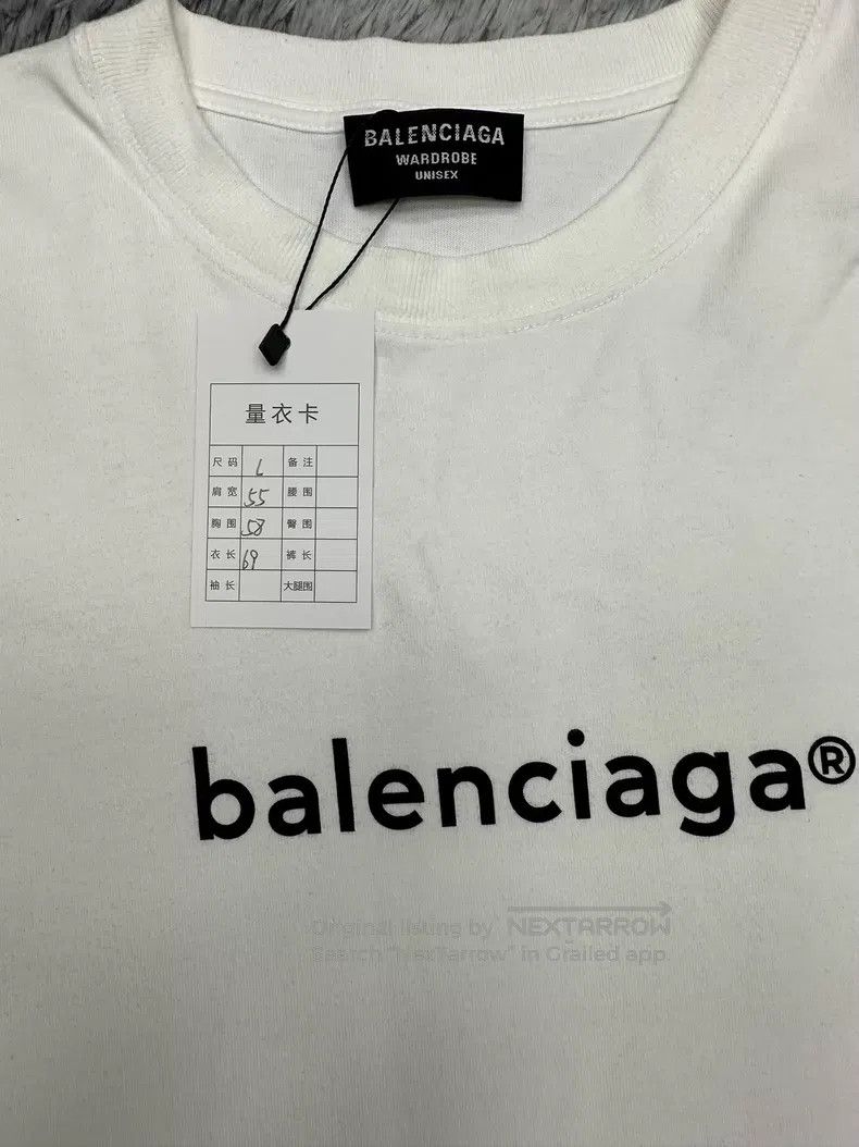 Balenciaga Balenciaga Email Logo White Short Sleeve Size US L / EU 52-54 / 3 - 2 Thumbnail