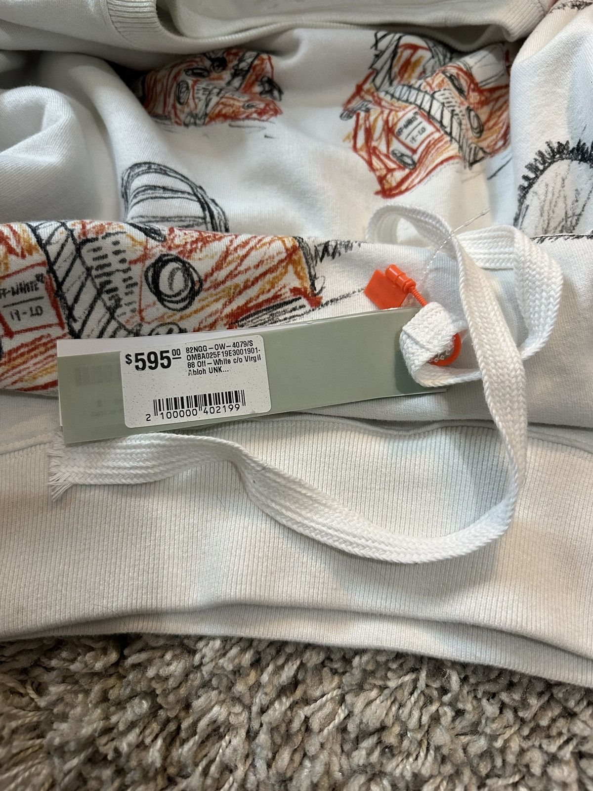 Off-White × Virgil Abloh Off-White Chainsaw White Crewneck Size S Size US S / EU 44-46 / 1 - 6 Thumbnail