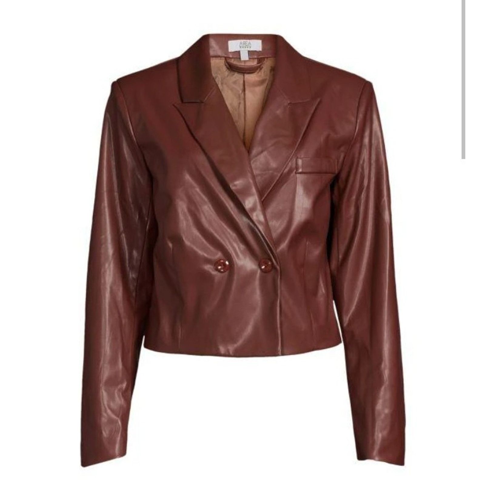 Other NWT Women's Area Stars Leatherette Crop Jacket, Brown, XL Size XL / US 12-14 / IT 48-50 - 1 Preview