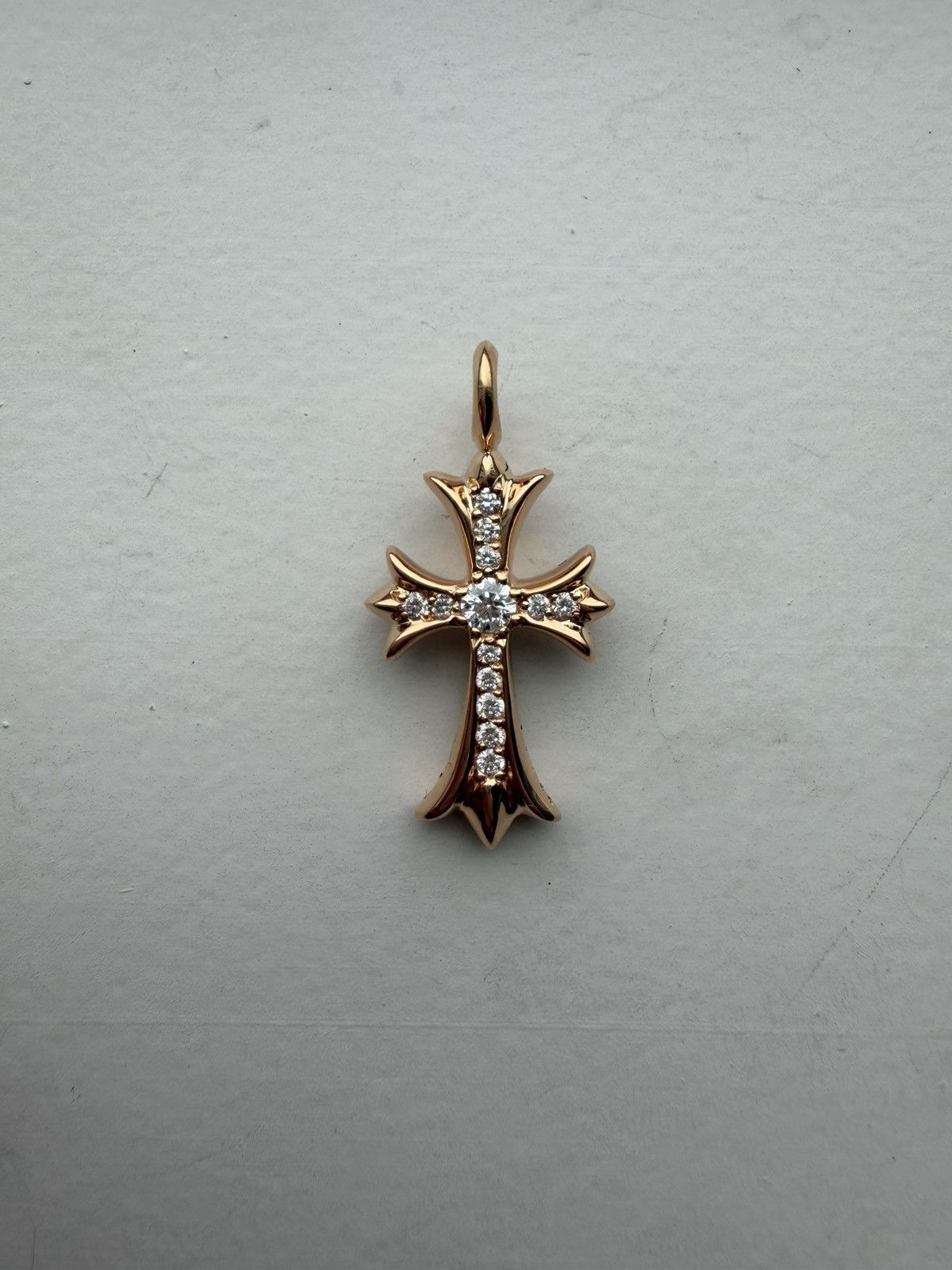 Chrome Hearts Chrome Hearts 22k Tiny Cross Diamond Pendant Size ONE SIZE - 1 Thumbnail