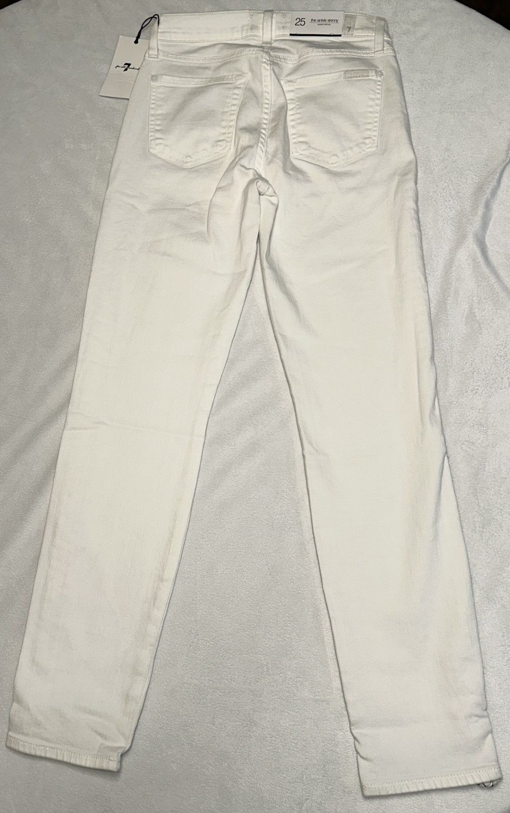 7 For All Mankind NWT 7 for All Mankind Skinny Ankle Braided White Jeans-24x27 Size 24" / US 00 / IT 34 - 13 Thumbnail