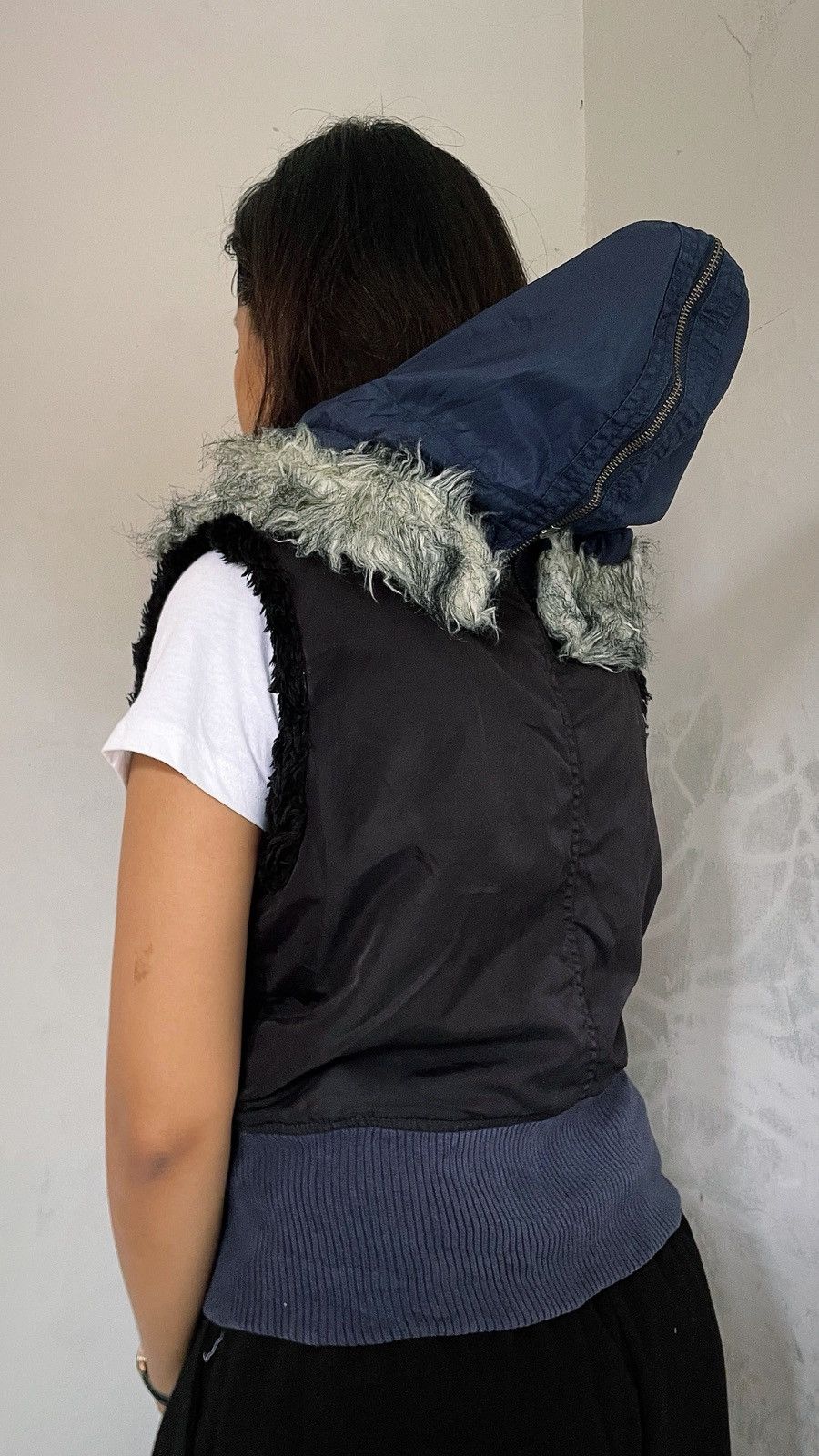 Japanese Brand 00’s MuChacha Japan N-2B Raccoon Fur Vest LGB Style Size US S / EU 44-46 / 1 - 14 Thumbnail