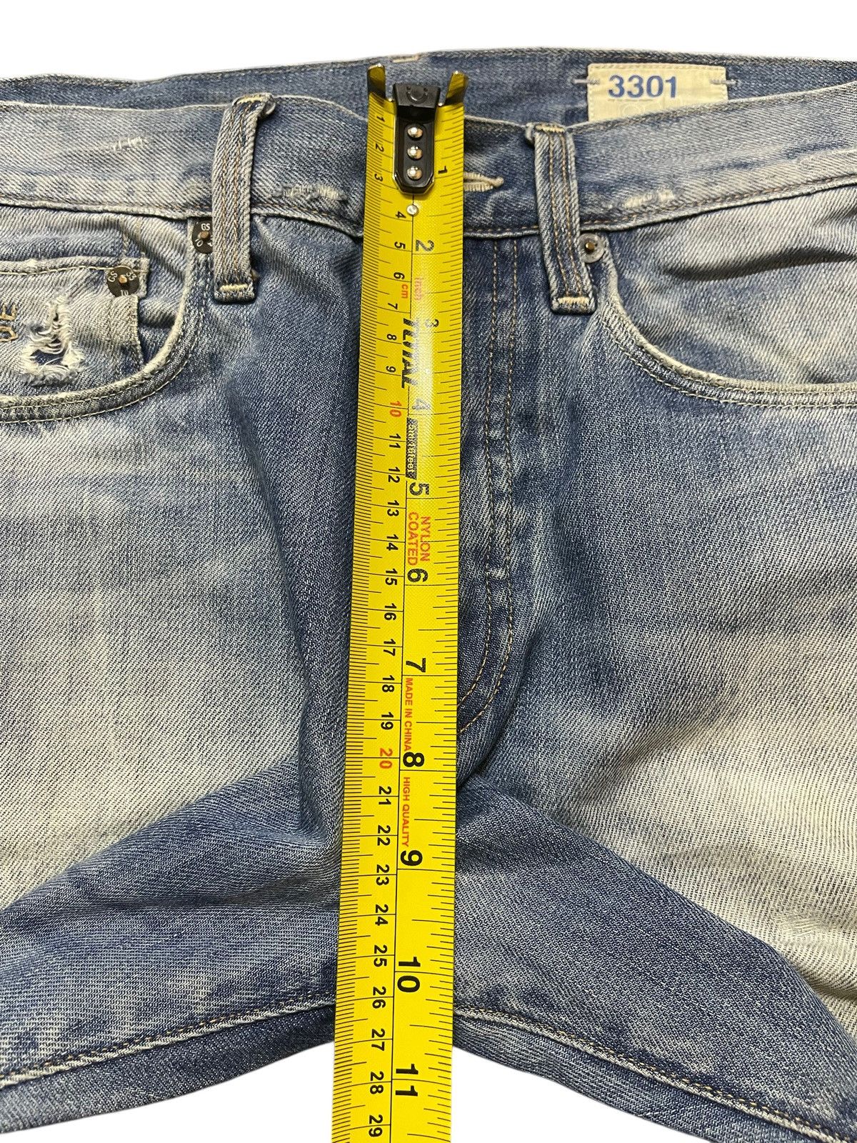 G-Star Vintage Gstar Raw Mud Faded Wash Whiskers Distressed Jeans Size US 30 / EU 46 - 14 Thumbnail