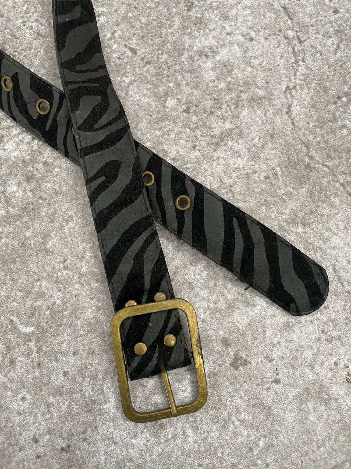 If Six Was Nine Black Zebra belt Size ONE SIZE - 2 Thumbnail