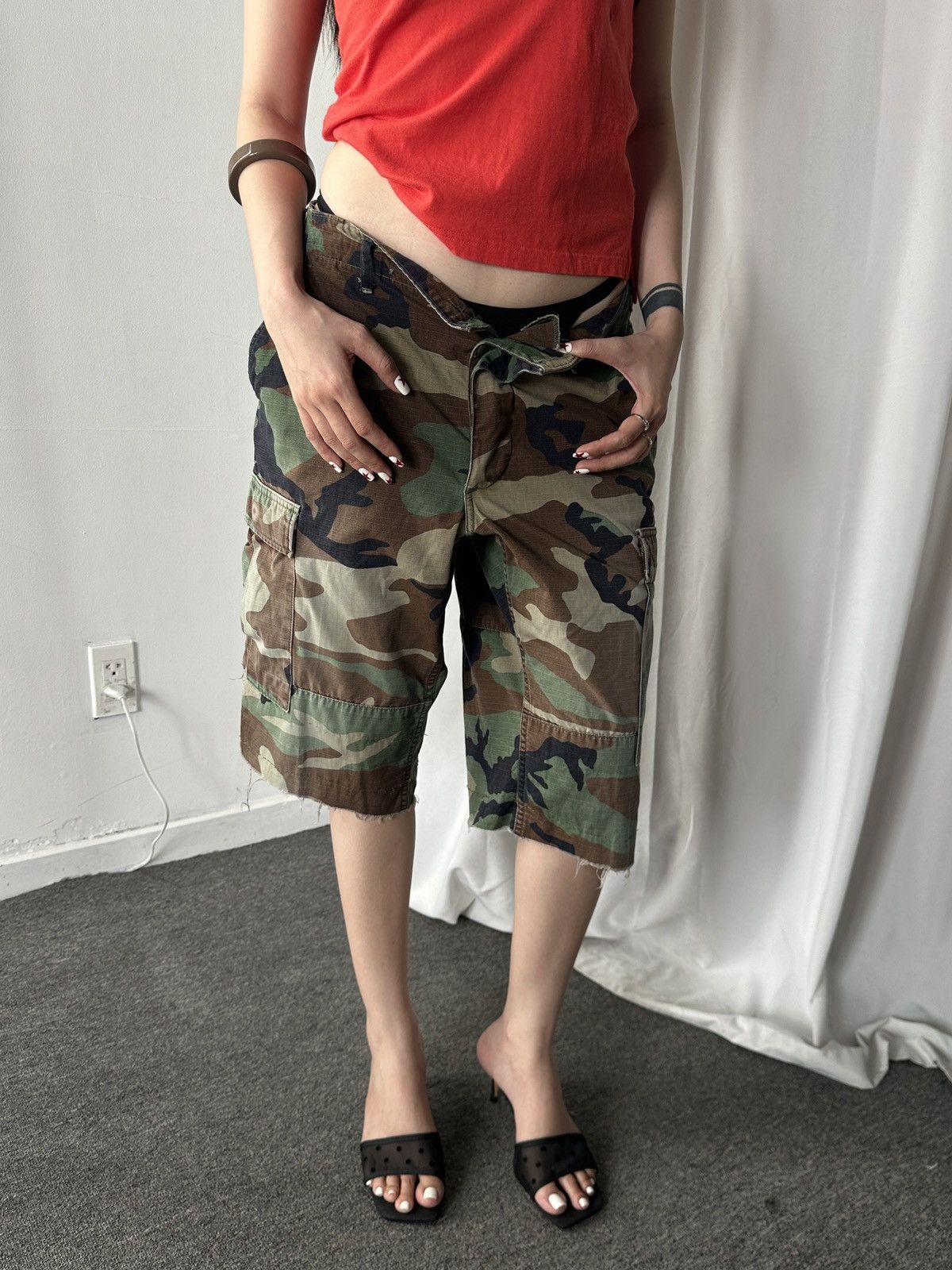Vintage 1980s Us Army Camo Cargo Pants Size US 31 - 1 Thumbnail