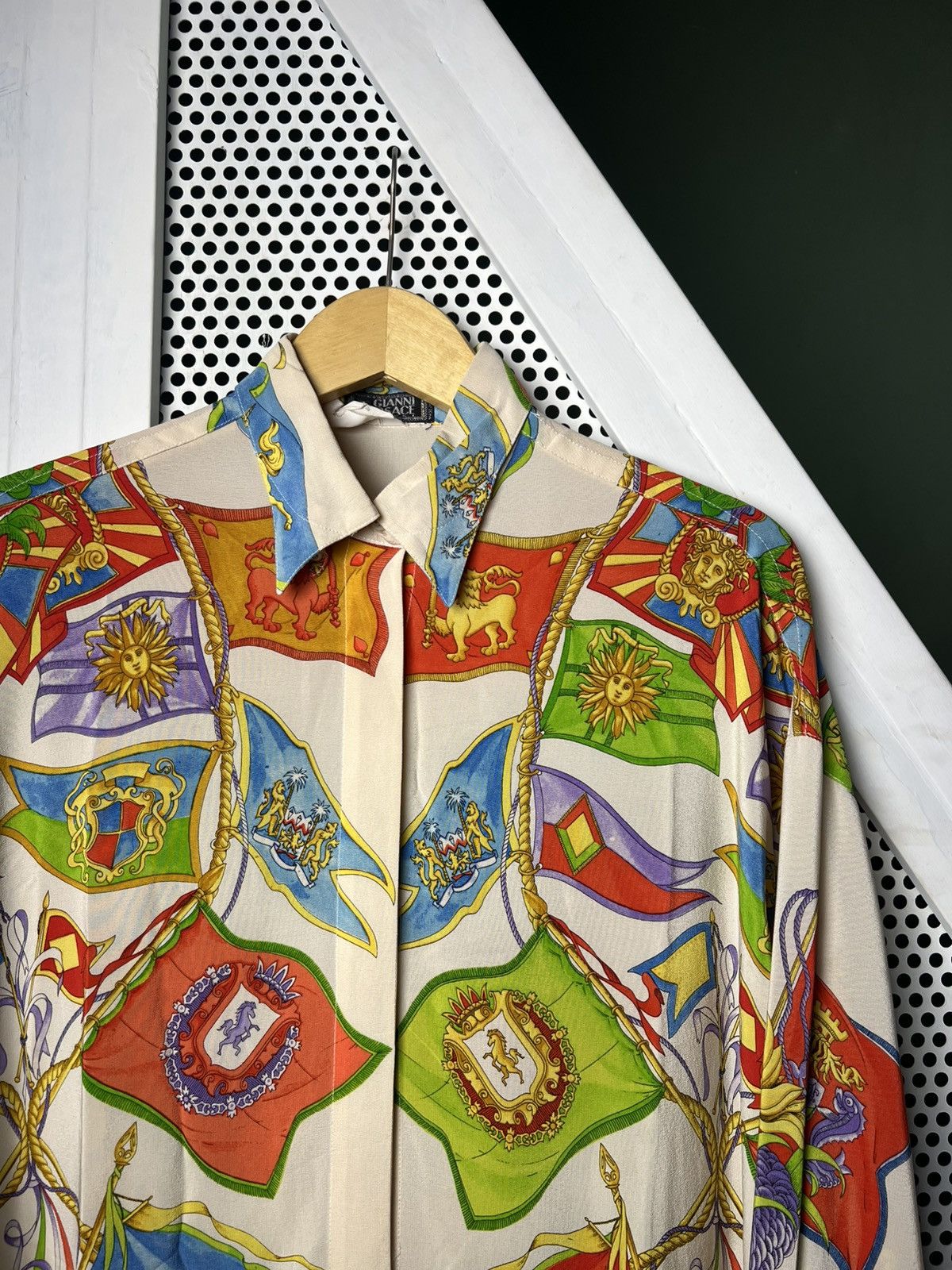Versace Archive SS93 Gianni Versace Silk Shirt Size US L / EU 52-54 / 3 - 3 Thumbnail