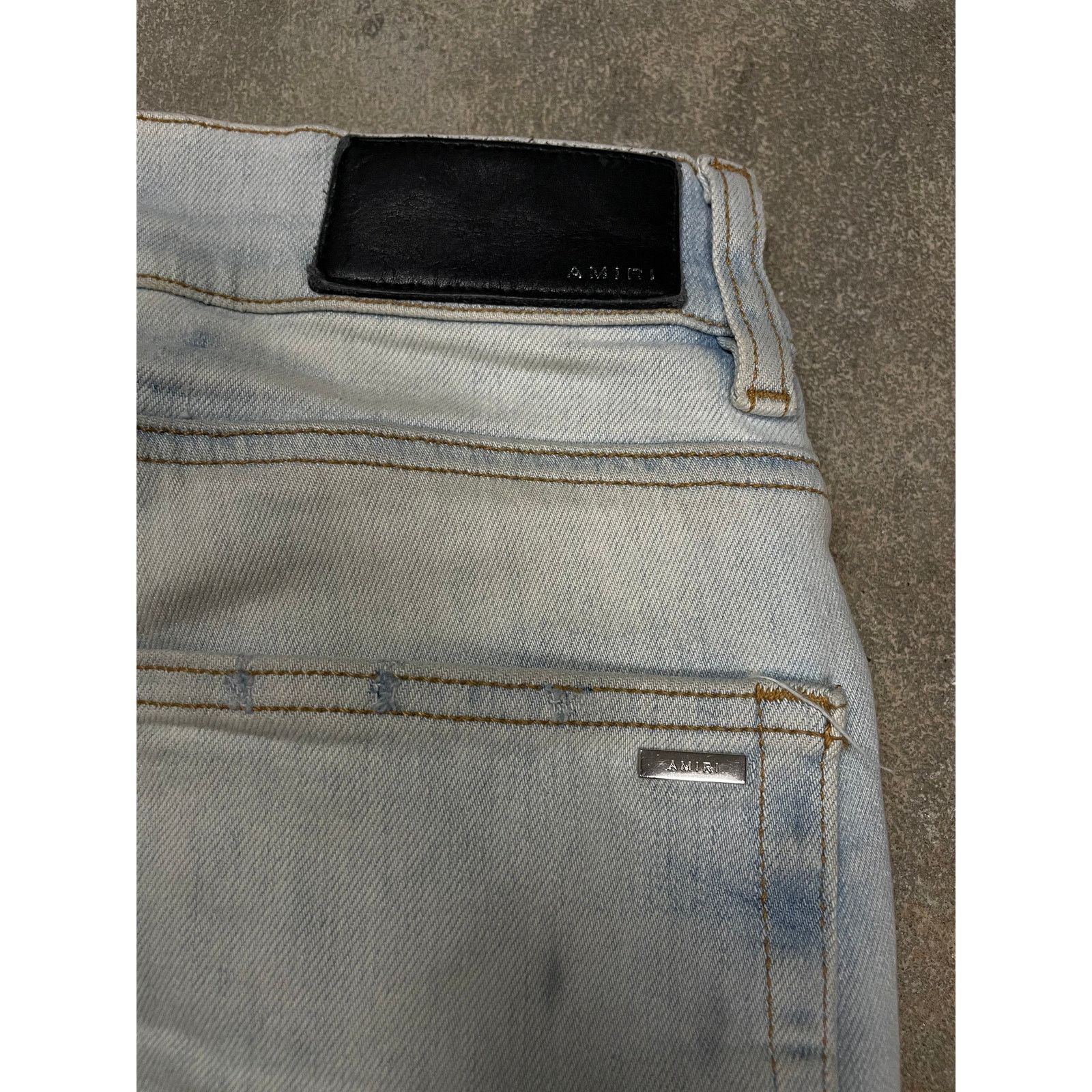 Amiri Amiri MX2 Light Wash Black Paisley Patch 32 Used Size US 32 / EU 48 - 4 Thumbnail