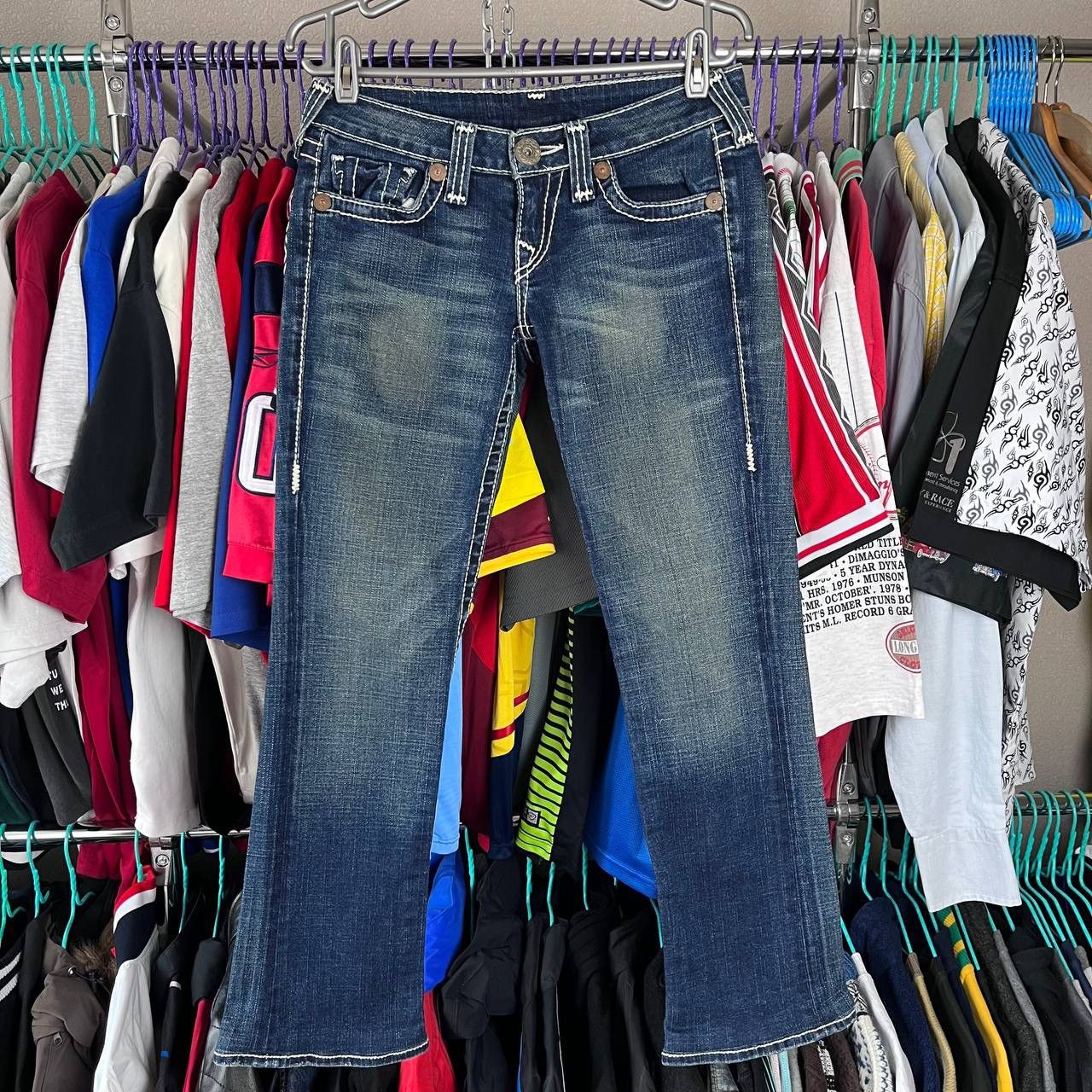 True Religion × Vintage True Religion Flared Bootcut Jeans Made in USA Size 26 Y2K Size 28" / US 6 / IT 42 - 4 Thumbnail