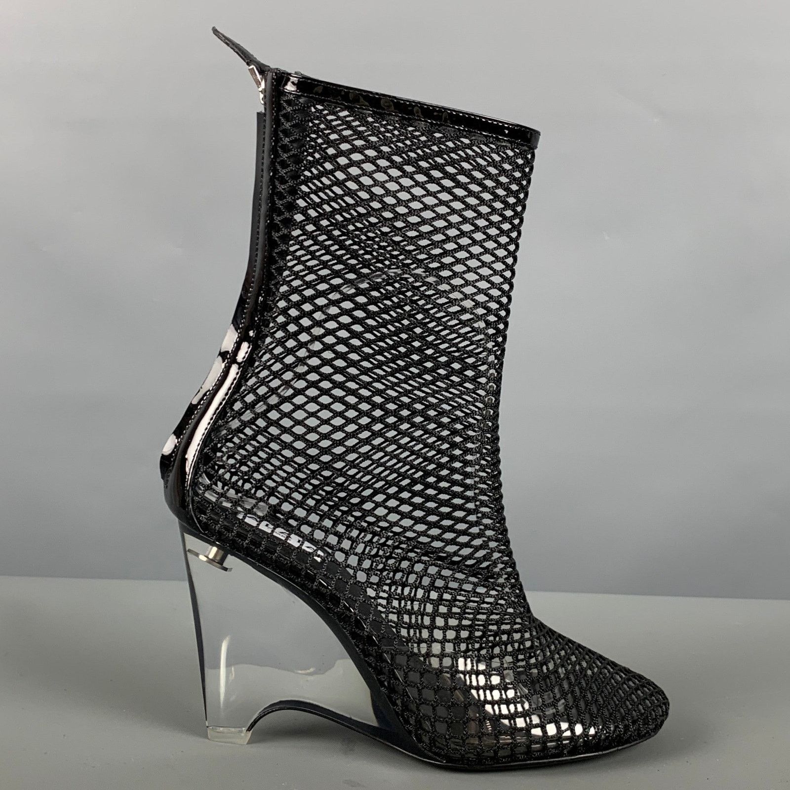 Alaia ALAIA Size 7 Black Clear Wedge Boots Size US 7 / IT 37 - 2 Thumbnail