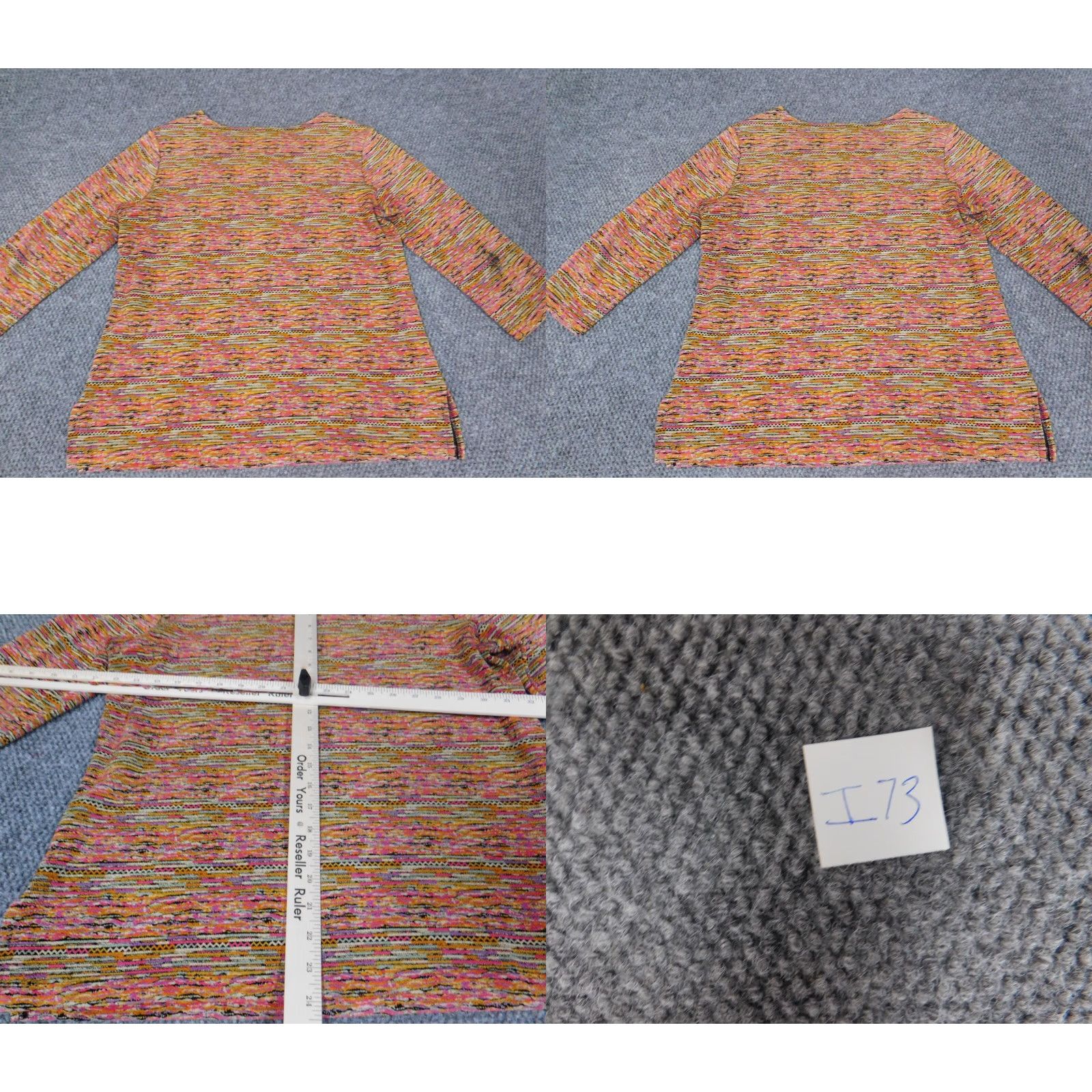 Coldwater Creek Coldwater Creek Womens Large Pink Geometric Pullover Crew Neck Stretch Knit Blouse Shirt Long Sleeve Casual Regular Size L / US 10 / IT 46 - 8 Thumbnail
