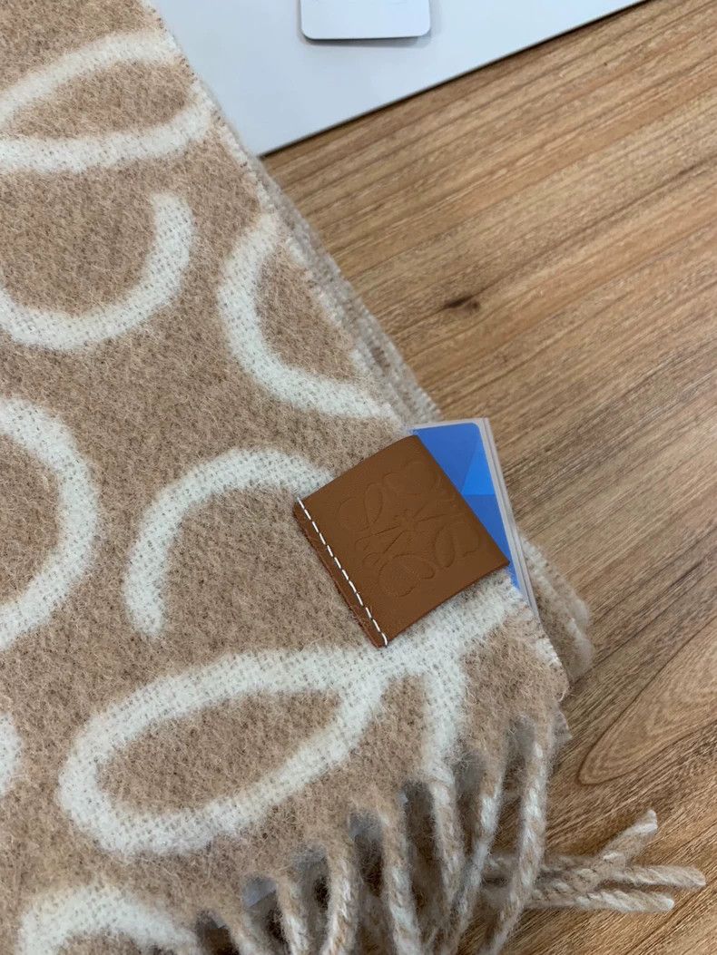 Loewe LOEWE Logo printed wool scarf Size ONE SIZE - 9 Thumbnail