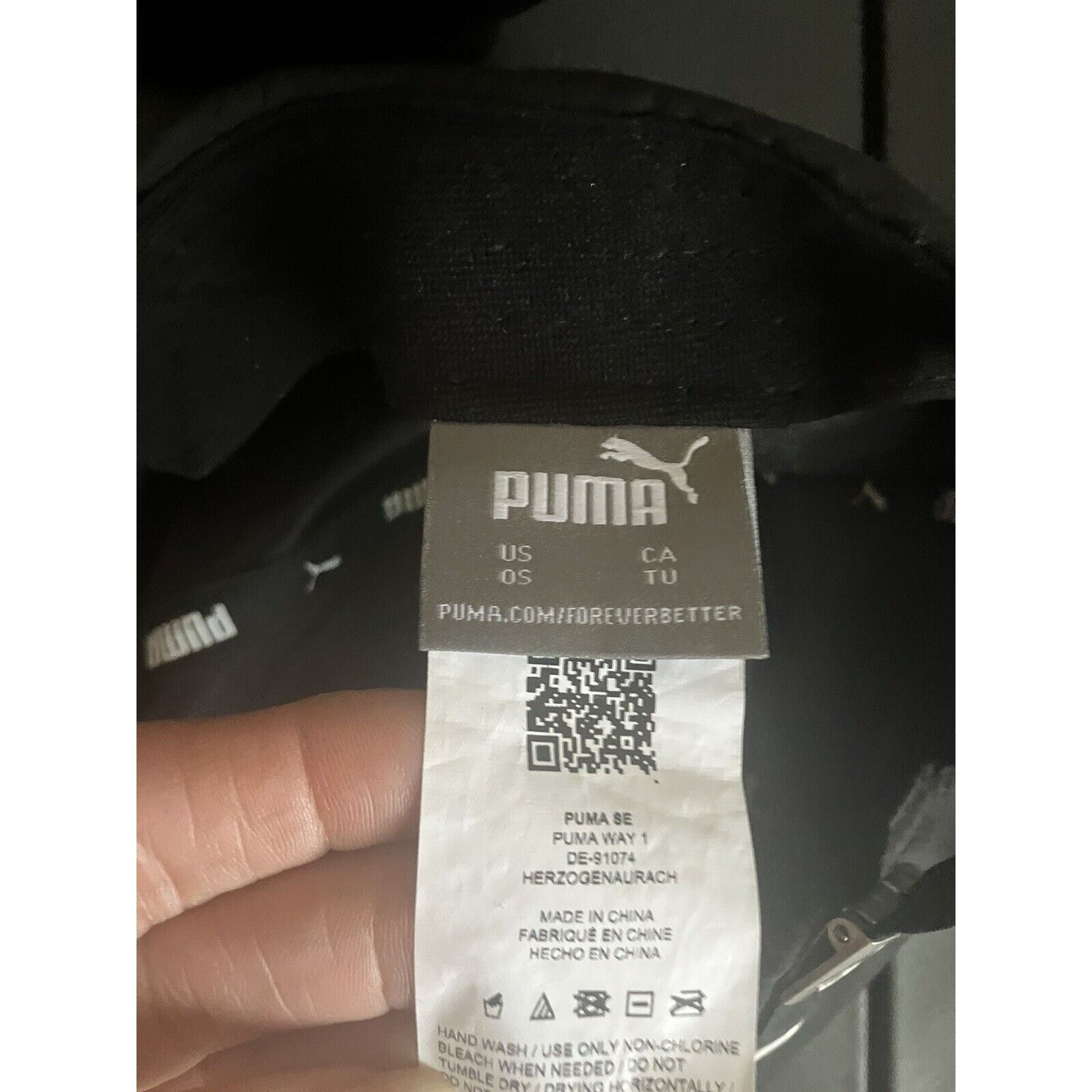 Other Puma Logo Running Hat Black Womens Fit silver 3d logo Size ONE SIZE - 4 Thumbnail