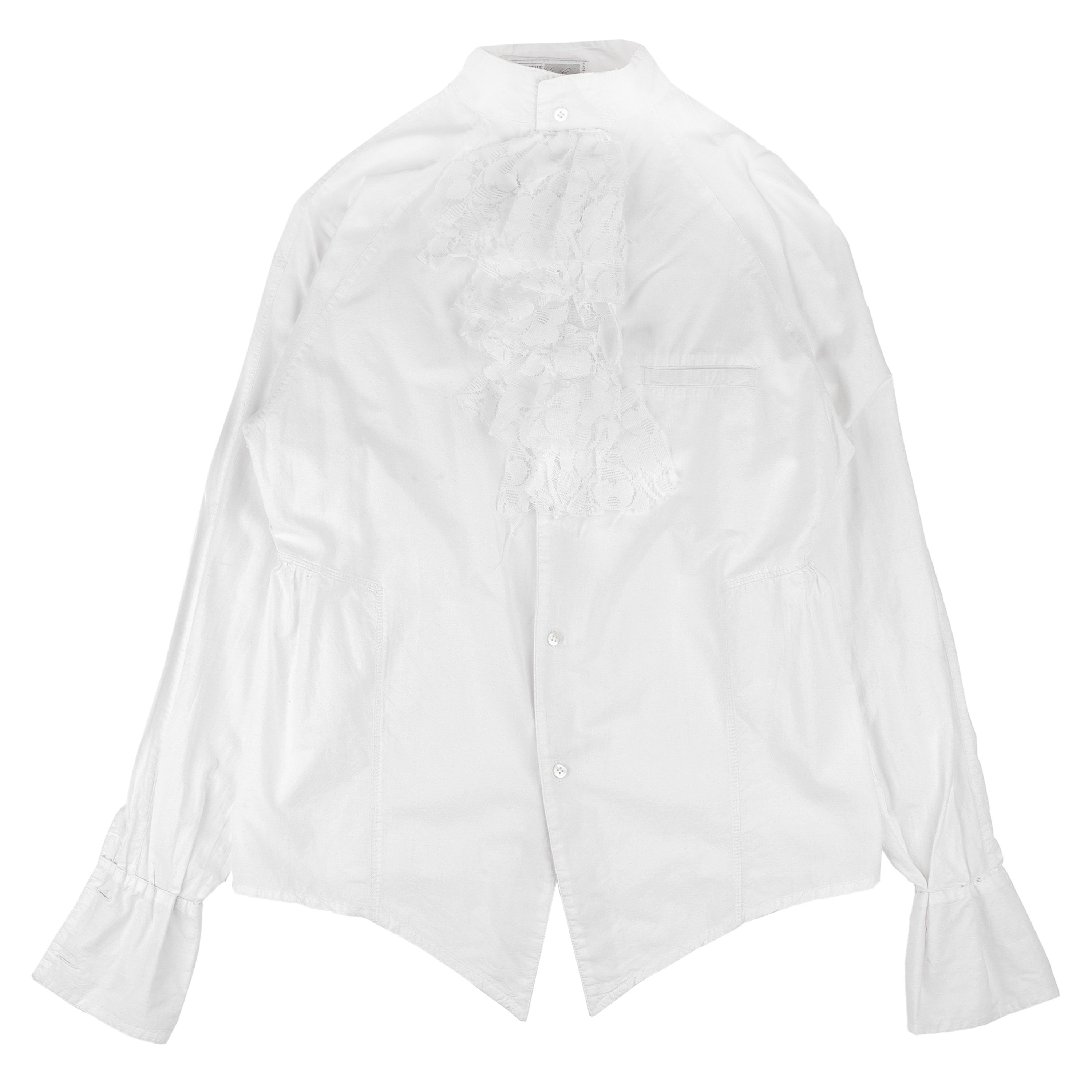 Marithe + Francois Girbaud Marithé François Girbaud Vintage White Frill Shirt (M) Size M / US 6-8 / IT 42-44 - 1 Thumbnail