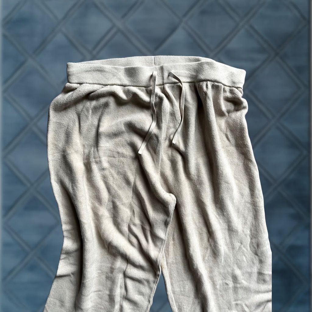H&M H&M Sweatpants Wide Leg Beige Lounge Drawstring Large Women’s Size 36" / US 14 / IT 50 - 1 Thumbnail