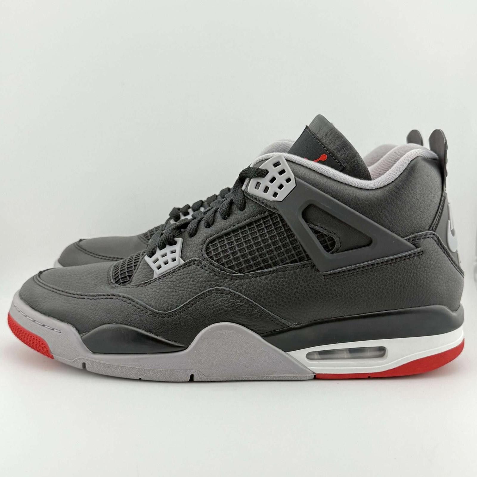 Nike Nike Air Jordan 4 Bred Reimagined Black/Red-Cement Grey 12.5 Size US 12.5 / EU 45-46 - 2 Thumbnail