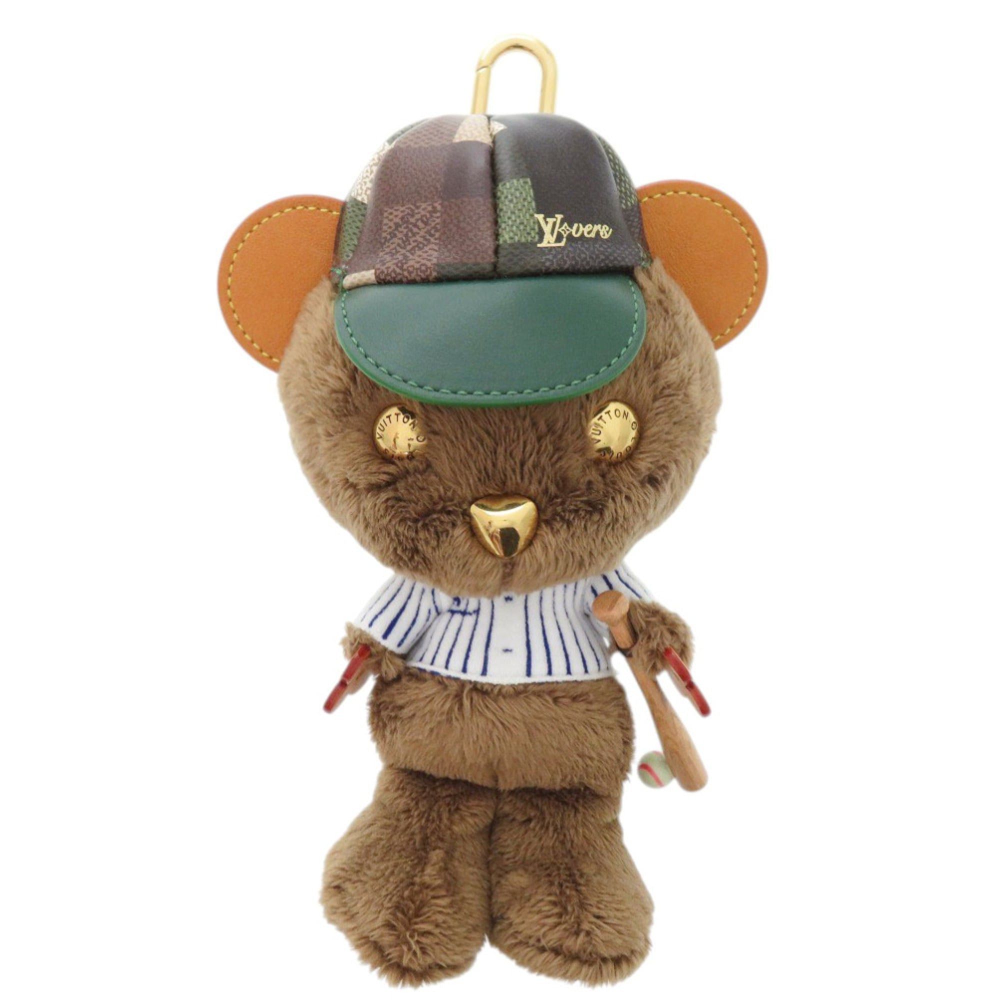Louis Vuitton Louis Vuitton Bear Baseball M03177 Faux Fur Brown Keychain Accessory Bag Charm LV 0469 LOUIS VUITTON Size ONE SIZE - 1 Thumbnail
