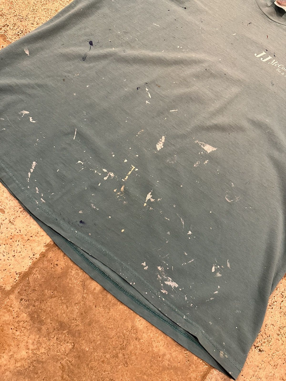 StraightFaded Vintage Hanes Security Chill Out Green Sun Faded Painted Tee Size US XXL / EU 58 / 5 - 5 Thumbnail