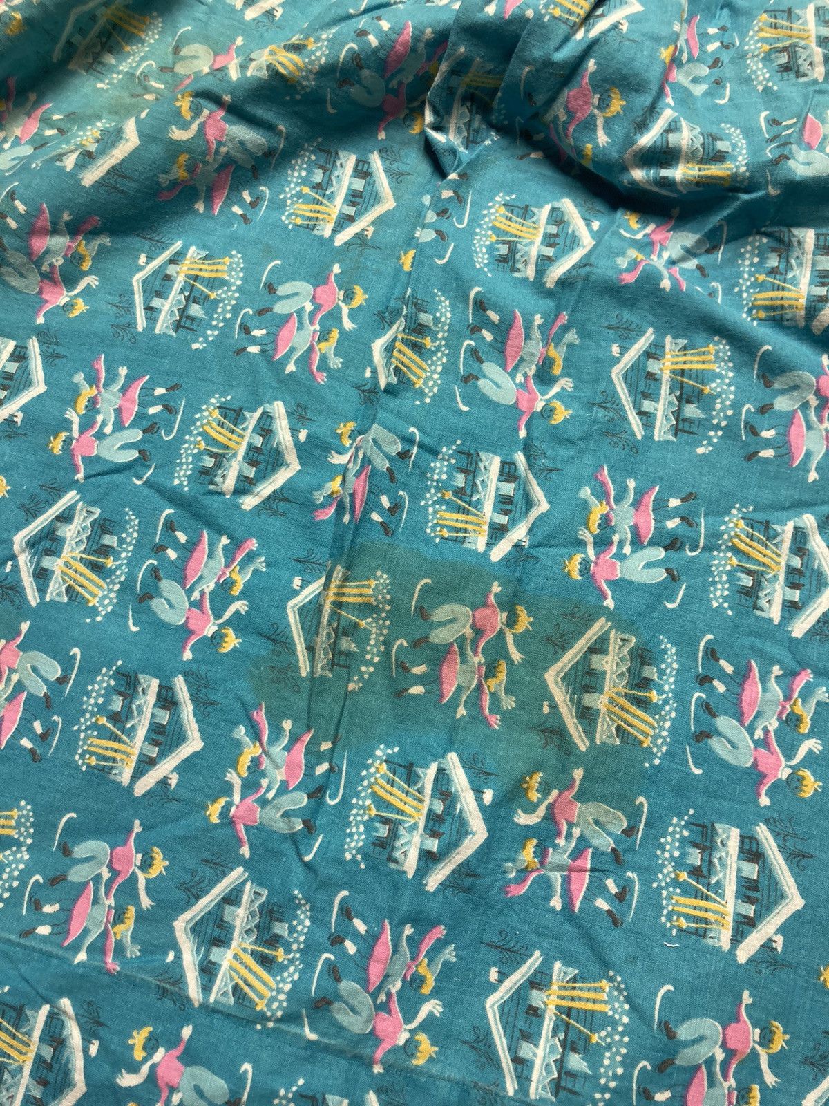 Vintage 1950s novelty print skirt ice skating cotton pleat midi? 24” Size 24" / US 00 / IT 34 - 8 Thumbnail