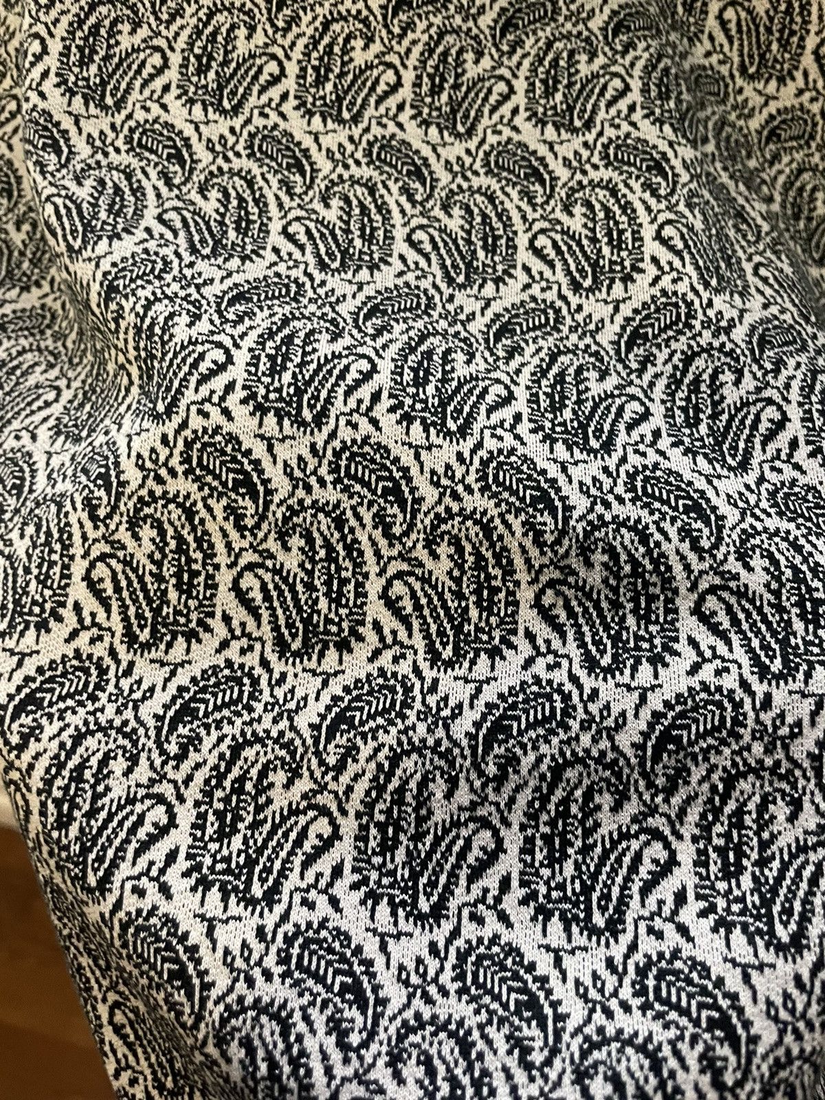 Denver Hayes Vintage Paisley Cotton Knit Polo Size US L / EU 52-54 / 3 - 3 Thumbnail