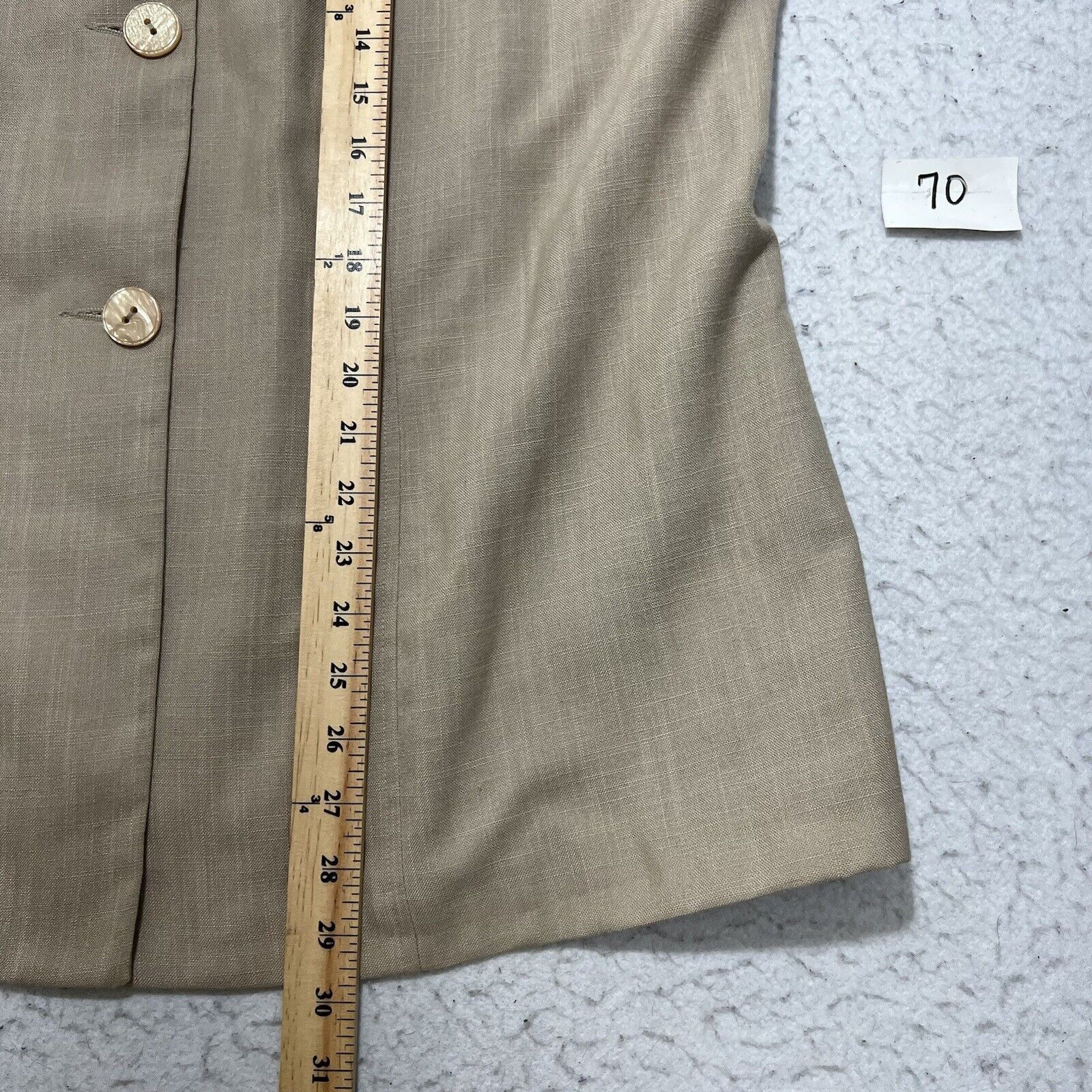 Vintage Vintage Maggie Barnes Button Front Blazer Beige Jacket Size 3XL / US 20-22 - 8 Thumbnail
