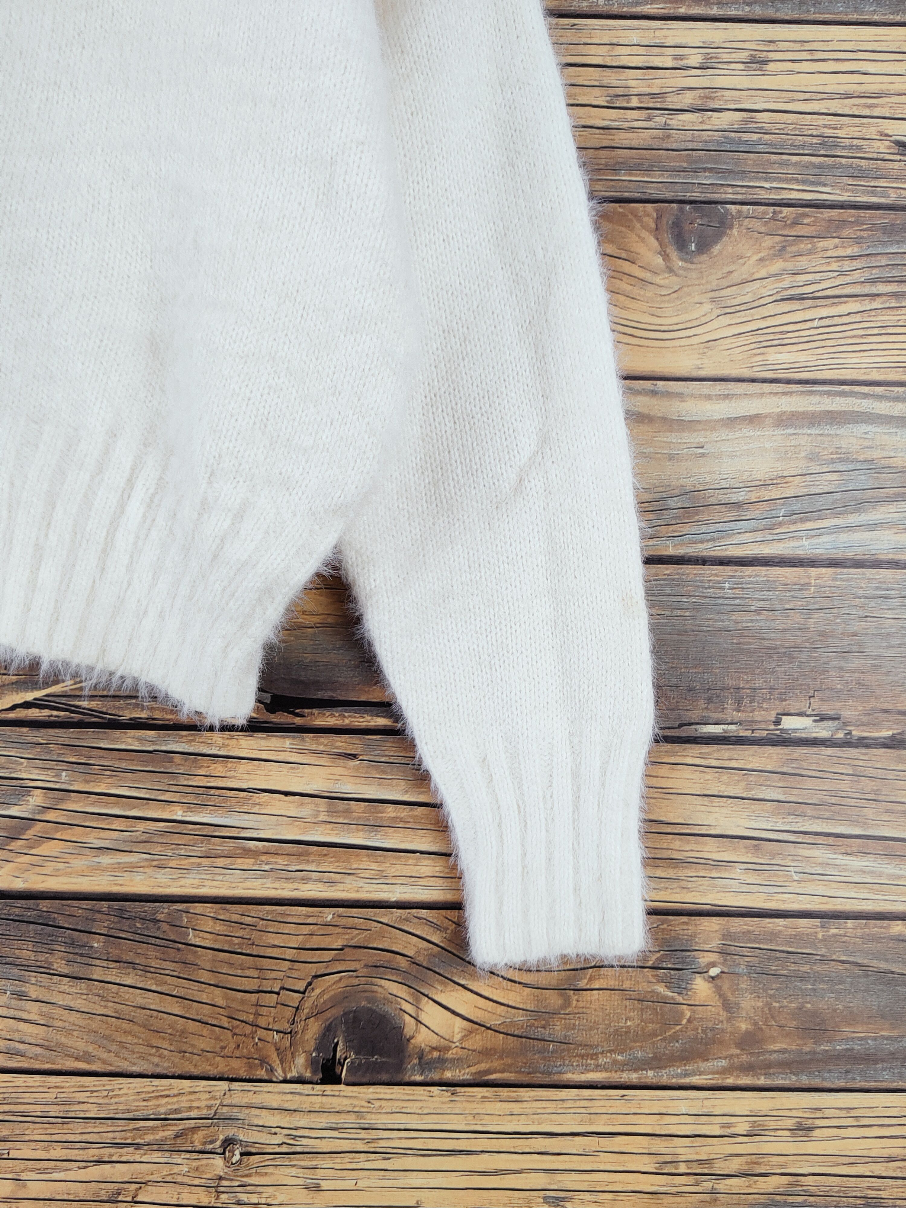 Homespun Knitwear Japanese Brand Ivory Shag Shaggy Fur Mohair Knitwear #W975 Size S / US 4 / IT 40 - 6 Thumbnail