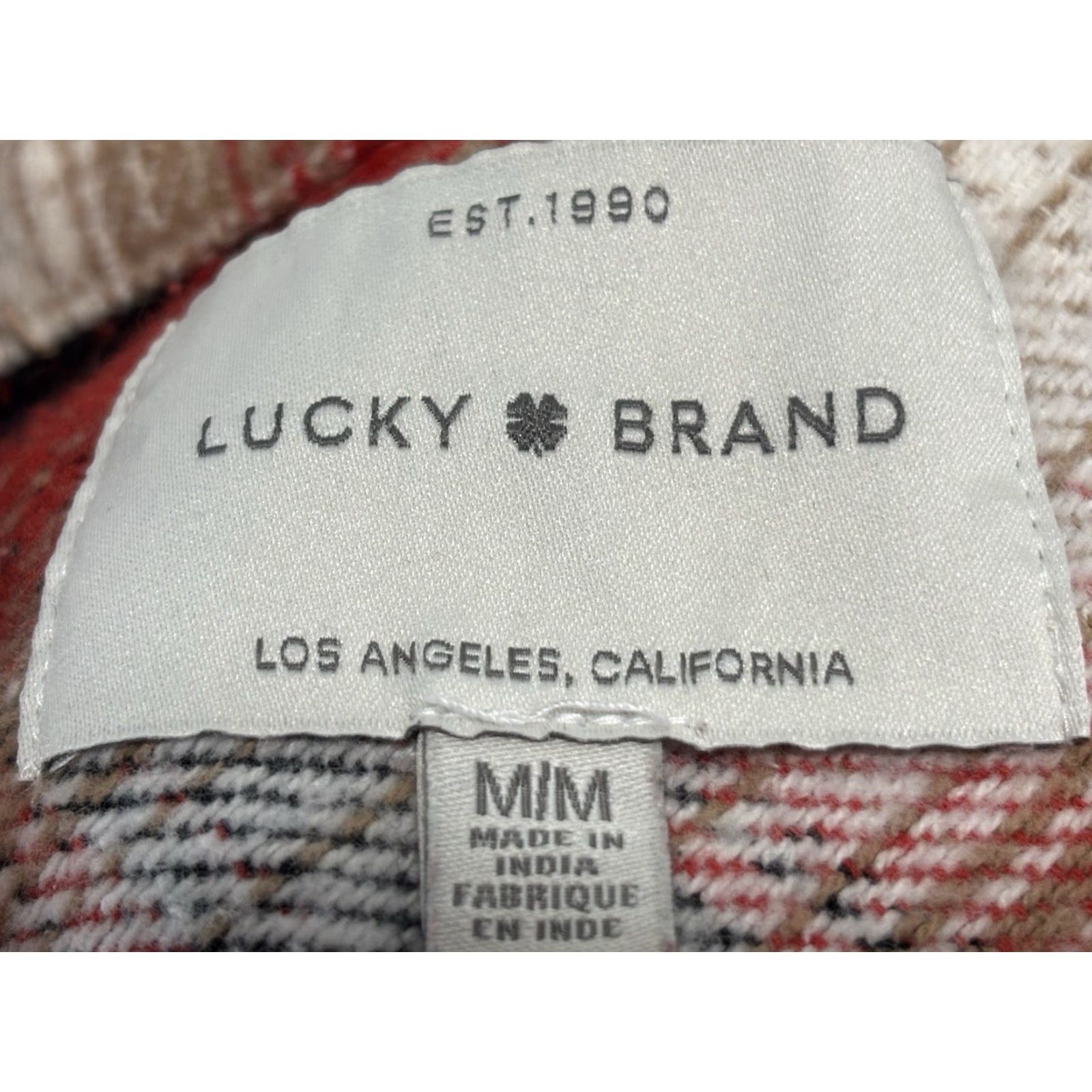 Lucky Brand LUCKY BRAND Plaid Shacket Jacket Outdoor Casual Regular Medium Red Womens Size M / US 6-8 / IT 42-44 - 7 Thumbnail
