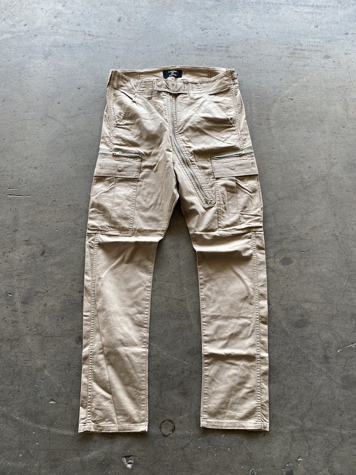 2000s Cabane de Zucca - Asymmetric Zipper Cargo Pants
