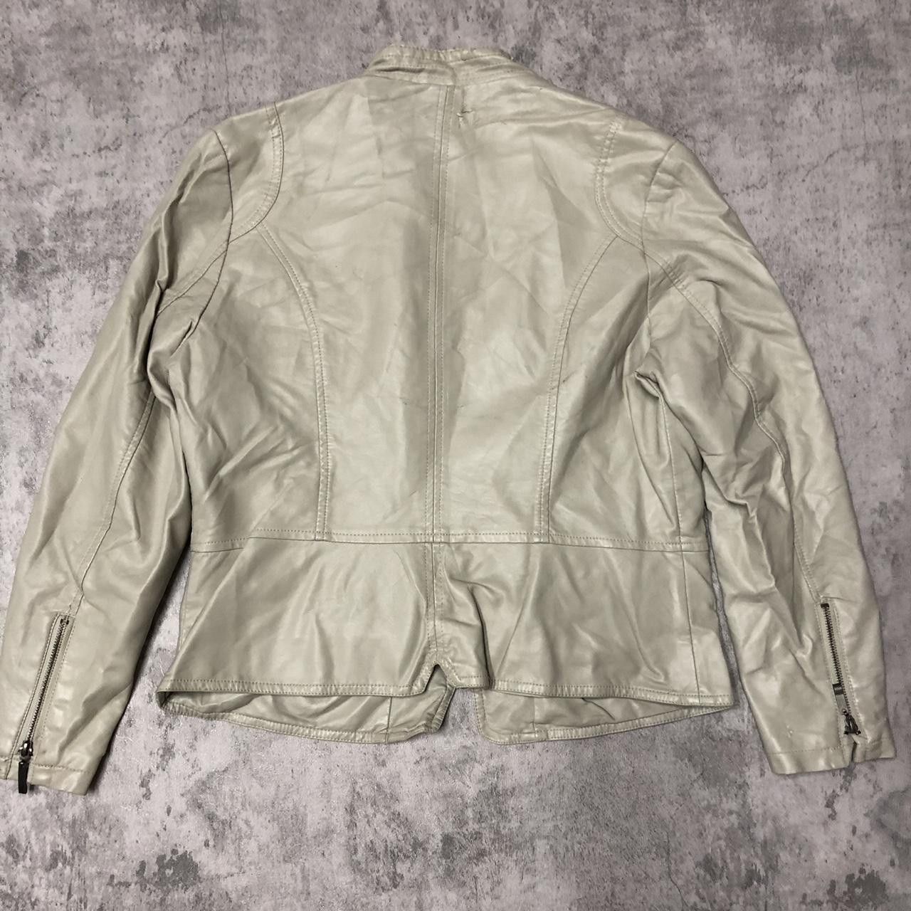 Other Beige leather motor jacket metal Size L / US 10 / IT 46 - 4 Thumbnail
