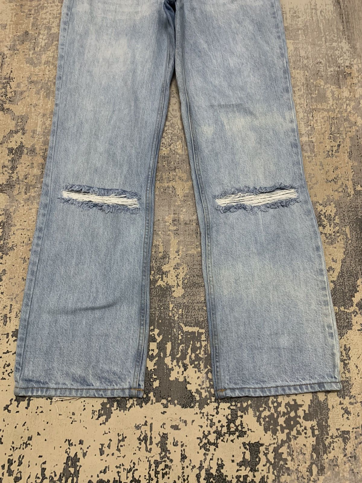 Hysteric Glamour Japanese Brand Distressed Denim High Rise Faded Blue Jeans Size US 30 / EU 46 - 4 Thumbnail