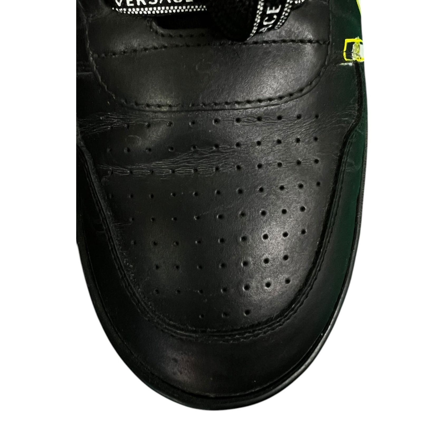 Versace Versace IIus Men EU 46 US 12 Floral Logo Black Sneakers $995 Size US 12 / EU 45 - 6 Thumbnail