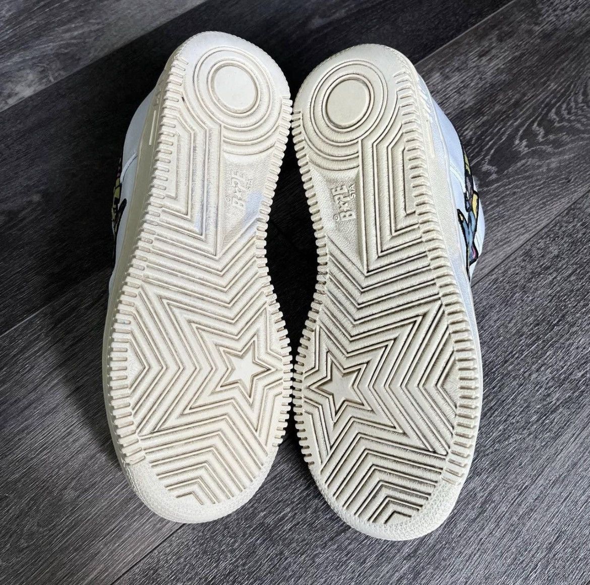 Bape A Bathing Ape Bapesta Leather Canvas Baby Milo Friends Shoes Size US 7 / IT 37 - 9 Thumbnail