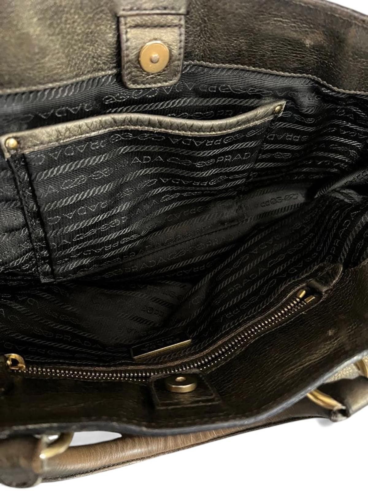 Prada Prada - Metallic Leather Handbag Size ONE SIZE - 7 Thumbnail