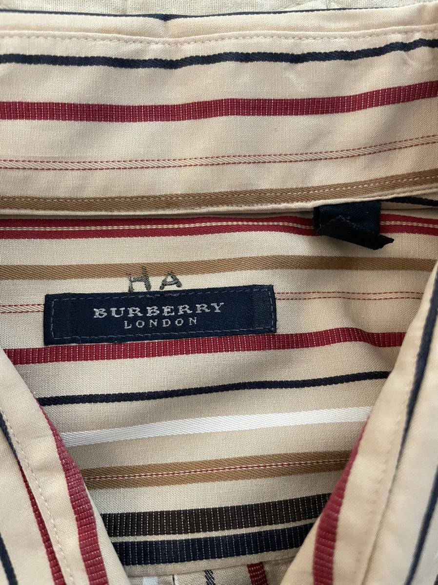 Burberry Multicolor Stripe Spread Collar Shirt Size US XL / EU 56 / 4 - 4 Thumbnail