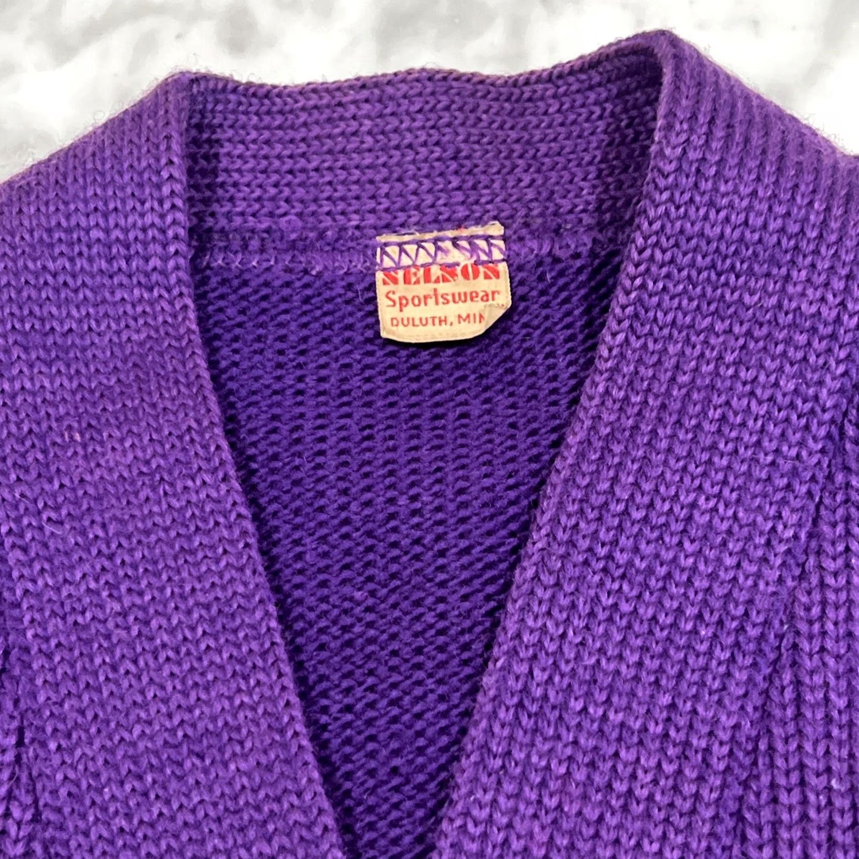 Vintage VINTAGE Red Wing High School Letterman Sweater Purple Selson Sportswear Minn Shirt Adult M Purple Letterman 1950s Mens Size US M / EU 48-50 / 2 - 5 Thumbnail