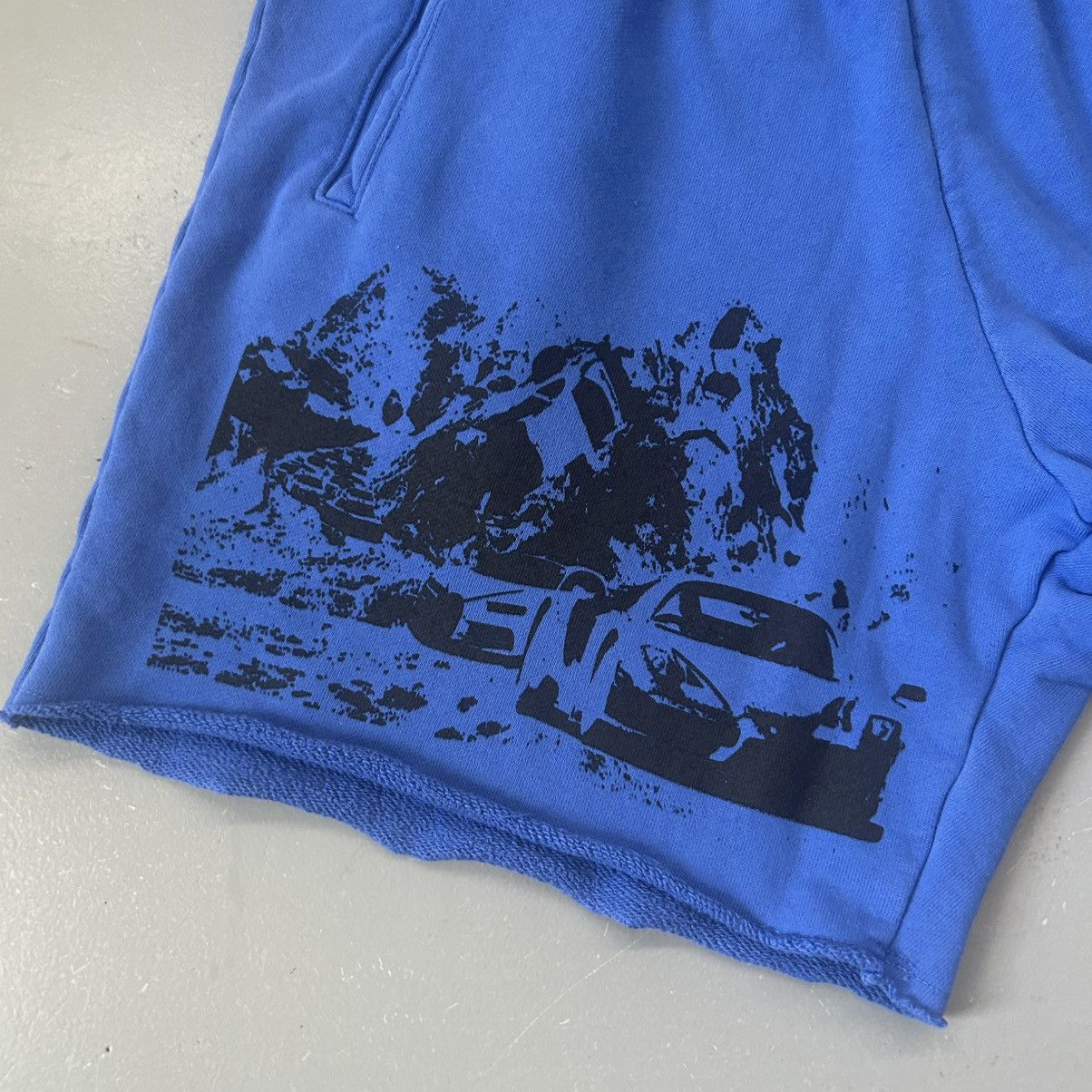 Rap Tees × Siberia Hills Siberia Hills x Post Malone Himalayas Racing Blue Shorts Size US 30 / EU 46 - 2 Thumbnail