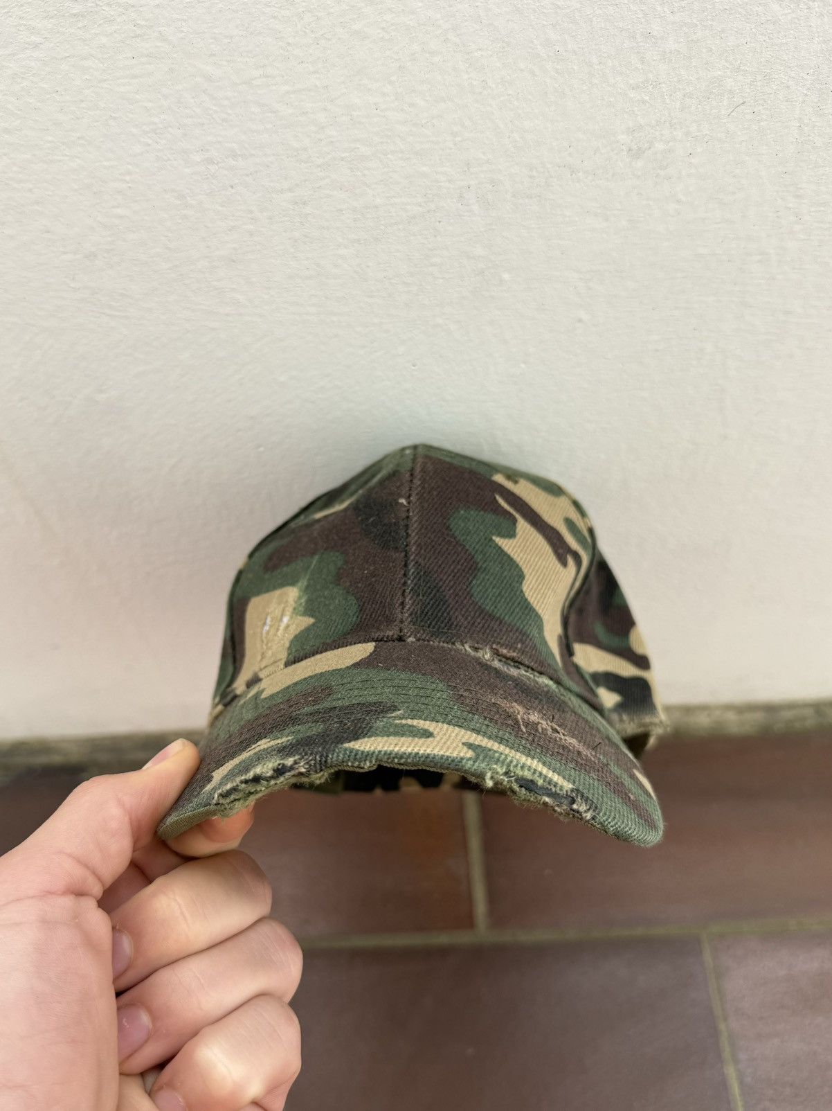 Vintage Distressed military cap Size ONE SIZE - 2 Thumbnail