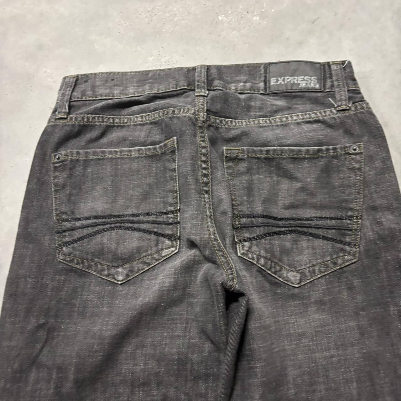 Japanese Brand × Vintage Crazy Vintage Y2K/2000s Grunge Faded Black Mall Goth Denim Jeans! Size US 29 - 7 Thumbnail
