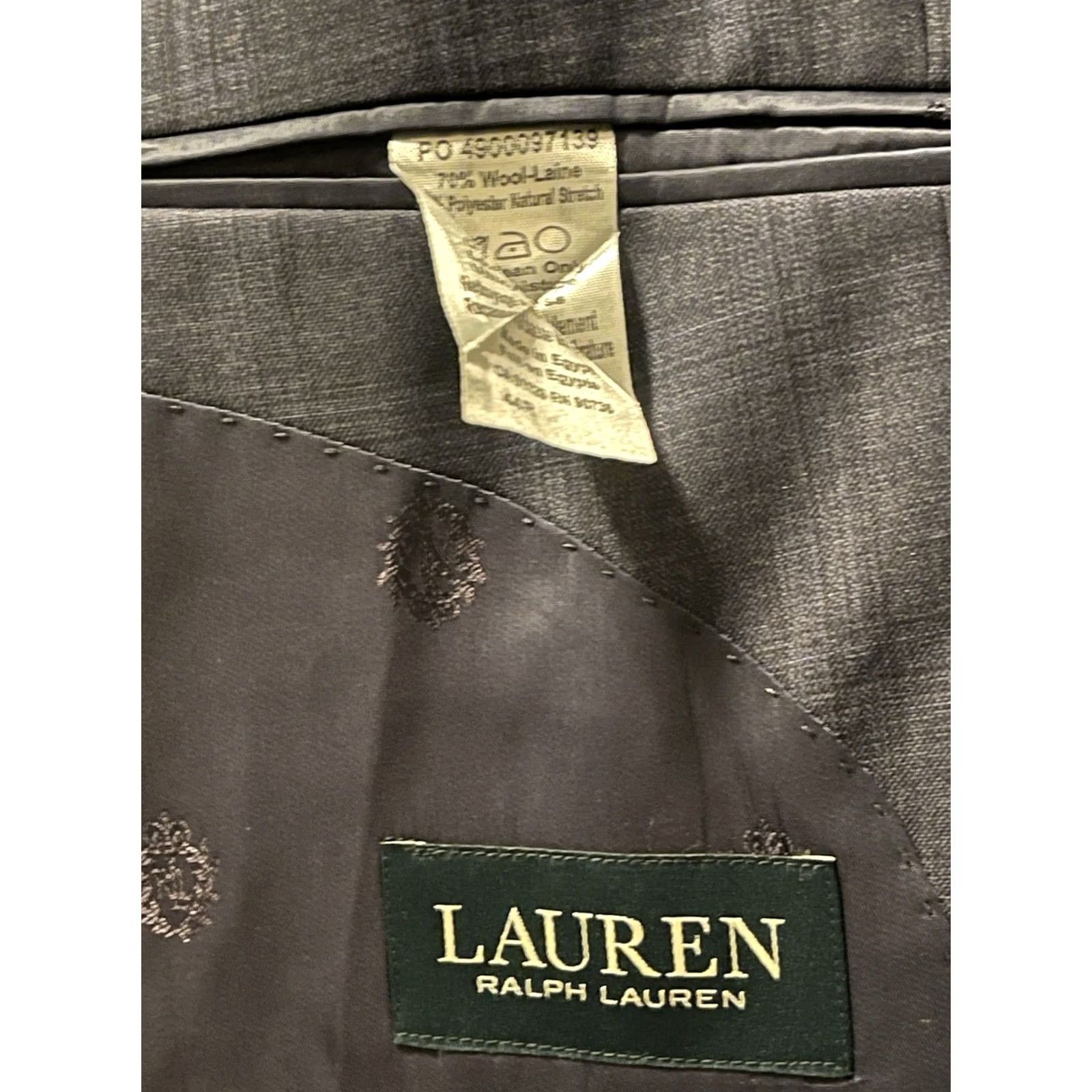 Ralph Lauren Lauren Ralph Lauren LRL Navy Blue Plaid Wool Blazer Suit Jacket Coat Mens 44R Size 44R - 4 Thumbnail