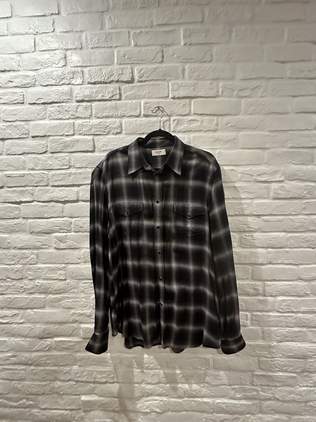 Celine Oversized Celine Checkered Flannel Size US XL / EU 56 / 4 - 1 Thumbnail