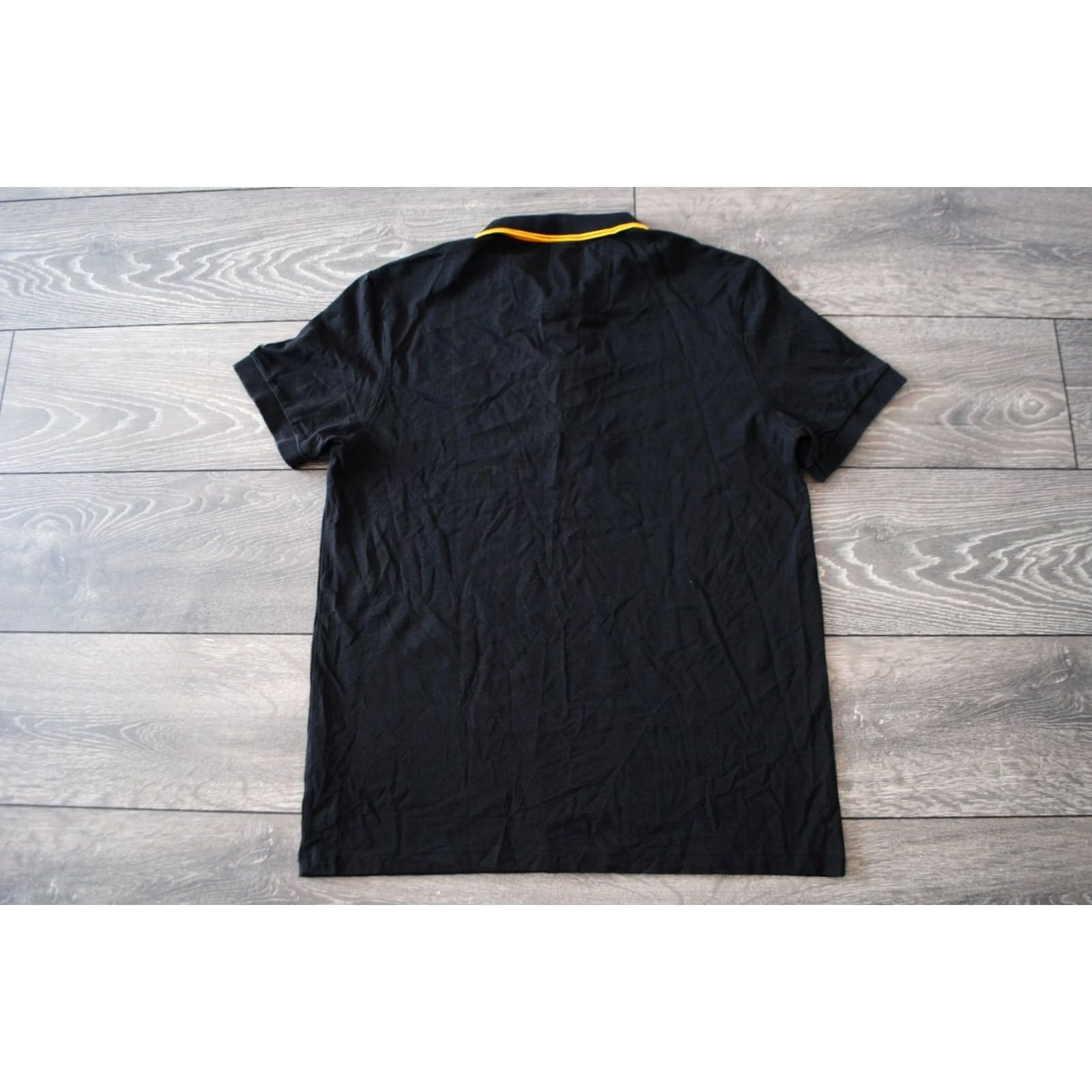 Hugo Boss VINTAGE MENS POLO SHIRT BLACK YELLOW HUGO BOSS MENS POLO COTTON ORIGINAL XXL Size US XXL / EU 58 / 5 - 8 Thumbnail