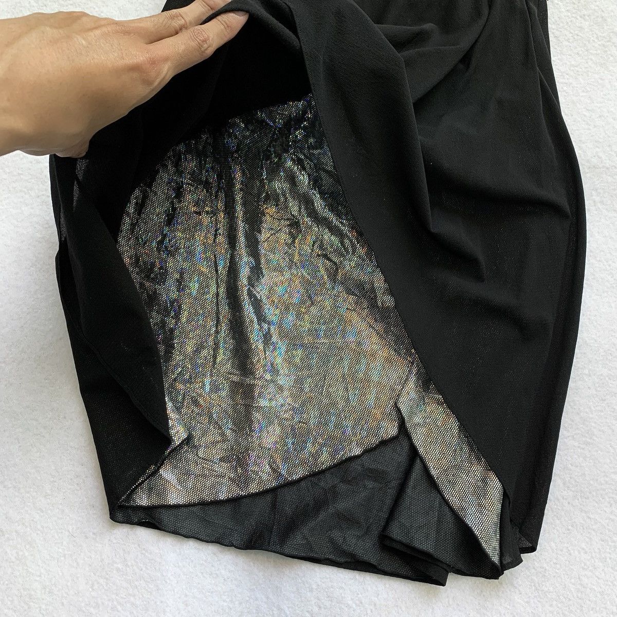 Vivienne Tam 2000s Vivienne Tam Iridescent Lined Mesh Skirt Size 29" - 5 Thumbnail