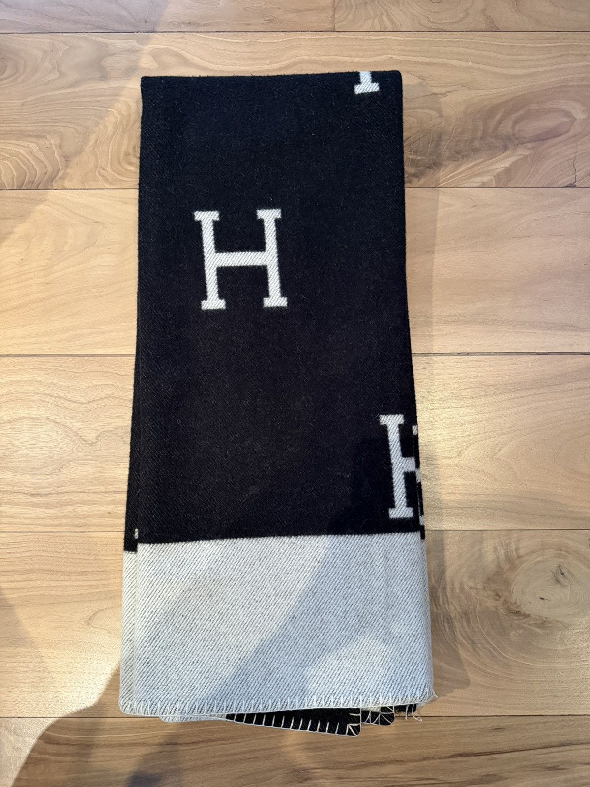 Hermes Hermes Avalon Black Throw Blanket Size ONE SIZE - 1 Thumbnail