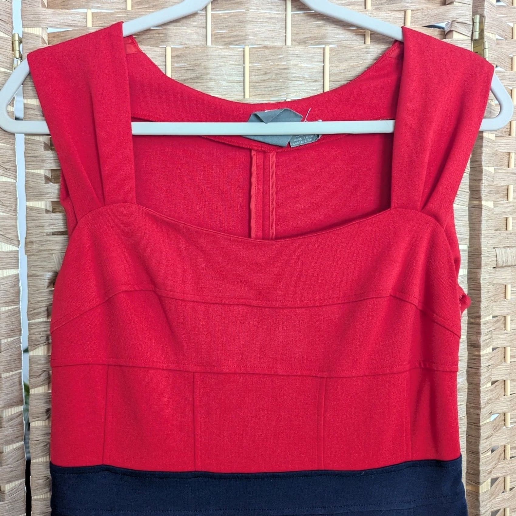 Anthropologie Girls From Savoy Anthropologie Red and Blue Colorblock Ponte Knit Dress Size 4 Size S / US 4 / IT 40 - 3 Thumbnail