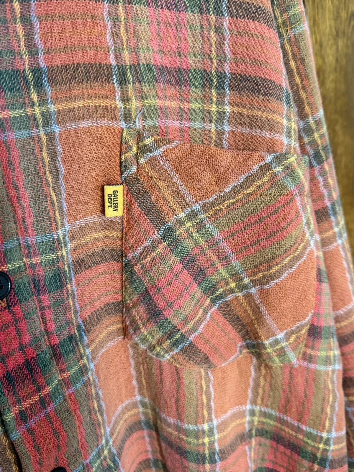 Gallery Dept. Gallery Dept Marley Distressed Checked Cotton-Flannel Shirt Size US M / EU 48-50 / 2 - 14 Thumbnail