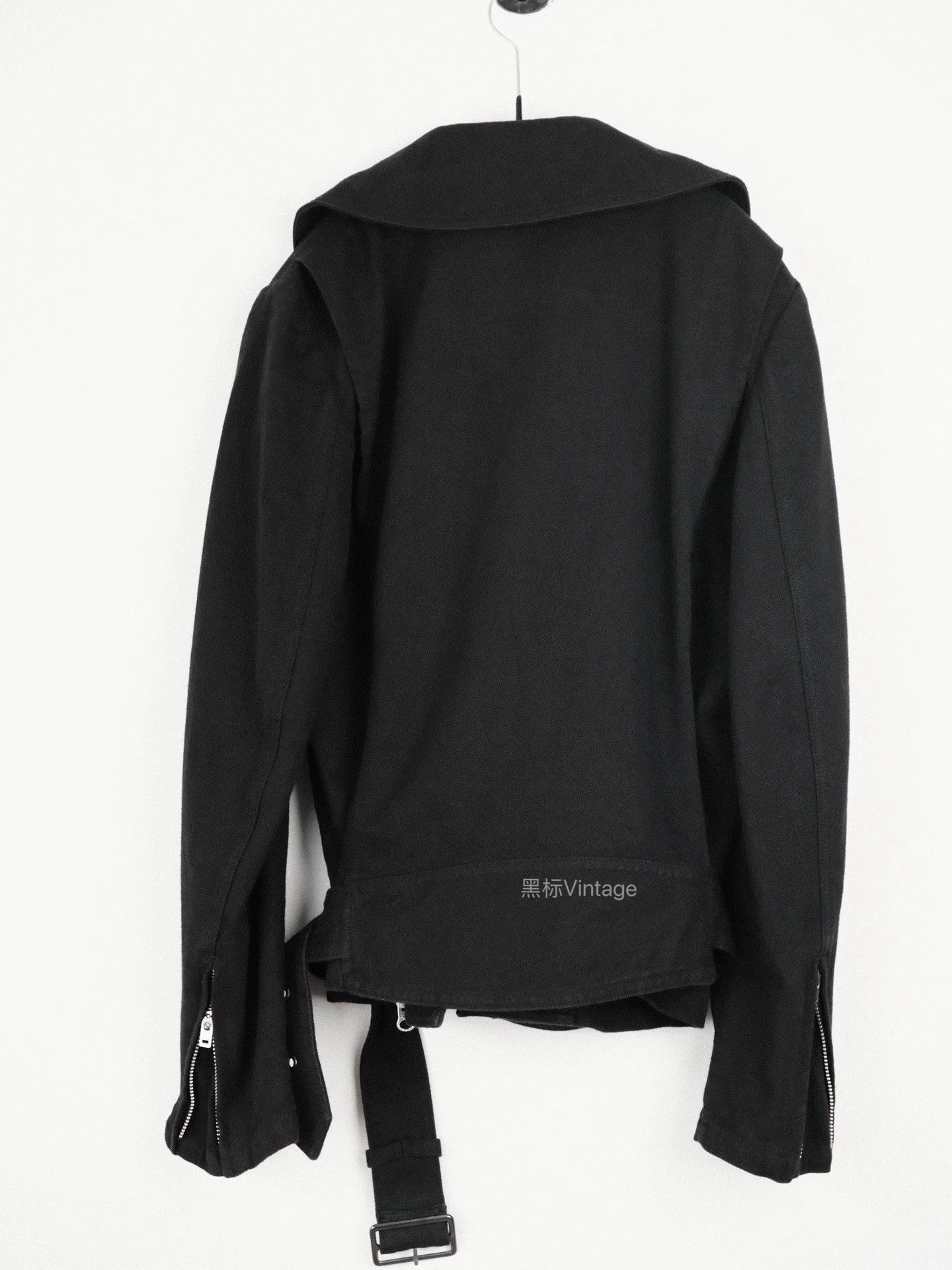 Yohji Yamamoto Y's 24AW 8-Zip Linen-Cotton Moto Jacket Women's Black Size S / US 4 / IT 40 - 7 Thumbnail